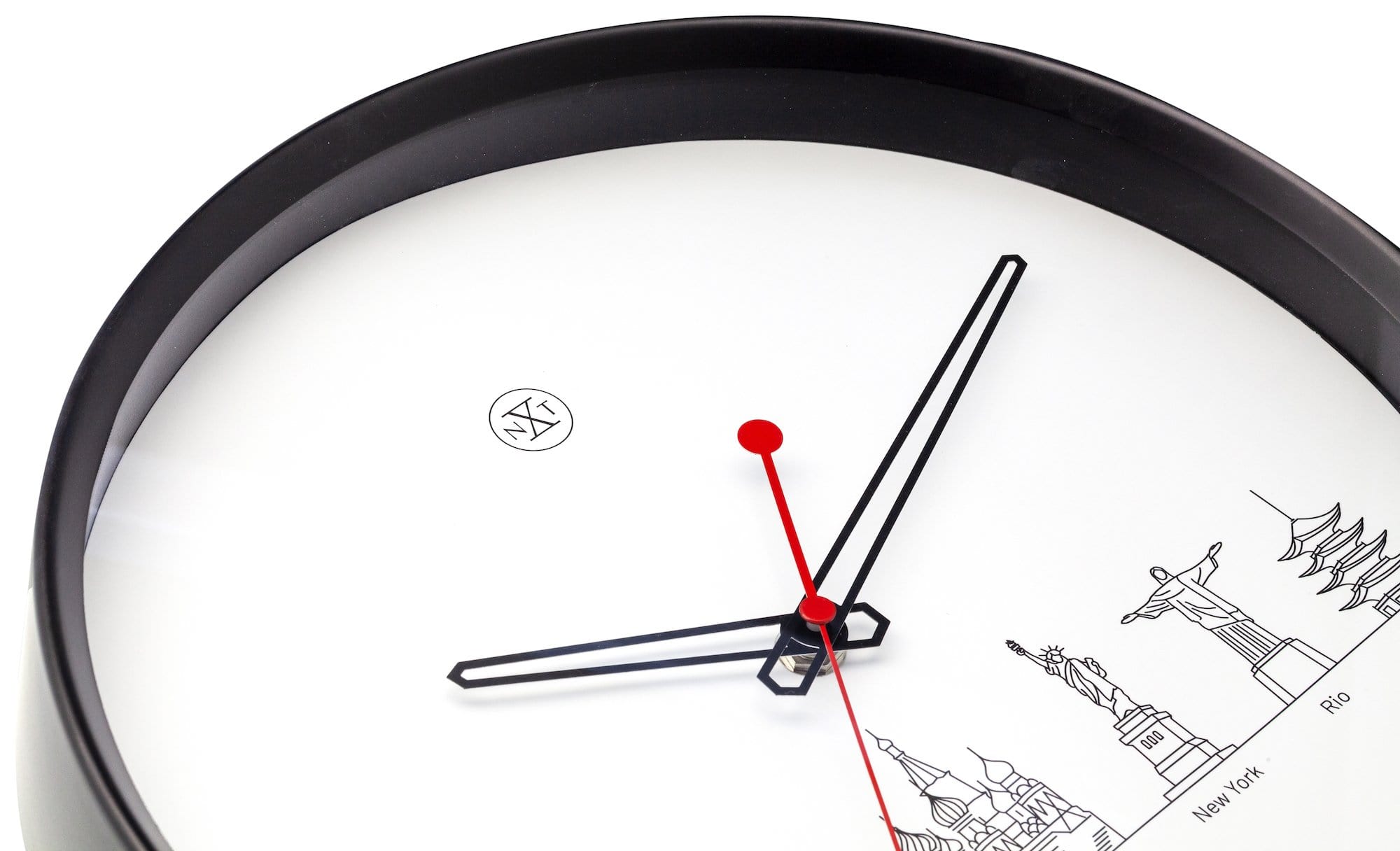 Wall clock -  30 cm - Plastic - 'Worldtour' - Goat Corp