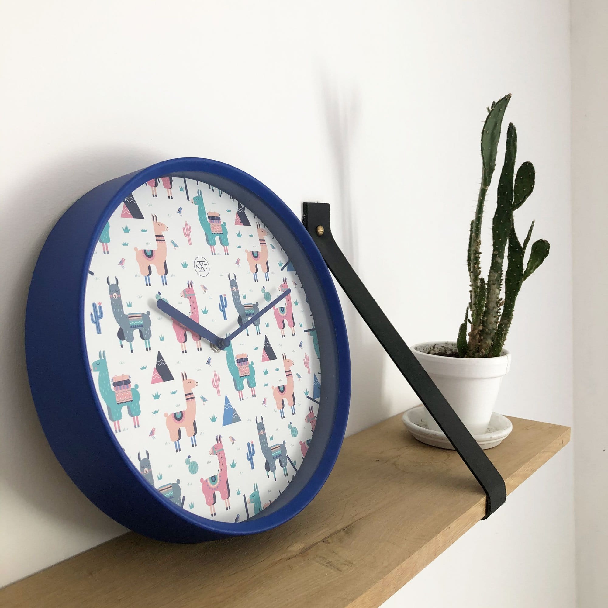 Wall clock -  30 cm - Plastic - 'Alpaca' - Goat Corp