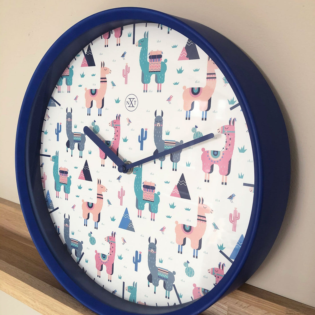 Wall clock -  30 cm - Plastic - 'Alpaca' - Goat Corp