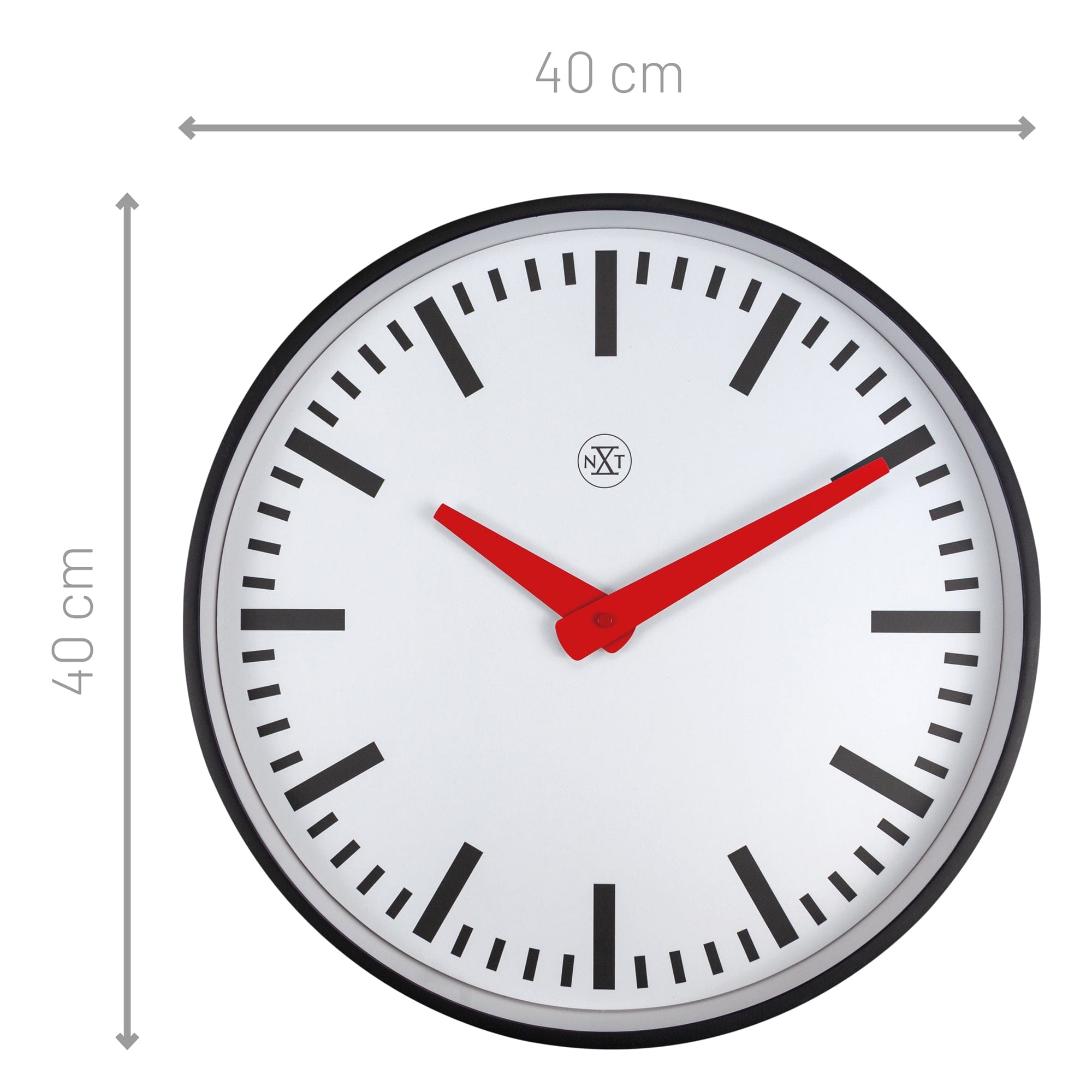 Wall clock 40cm -Silent - Plastic - "Newcastle" - Goat Corp
