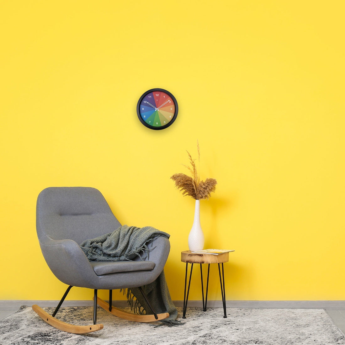 Wall clock 36cm - Silent - Plastic - "Joy" - Goat Corp