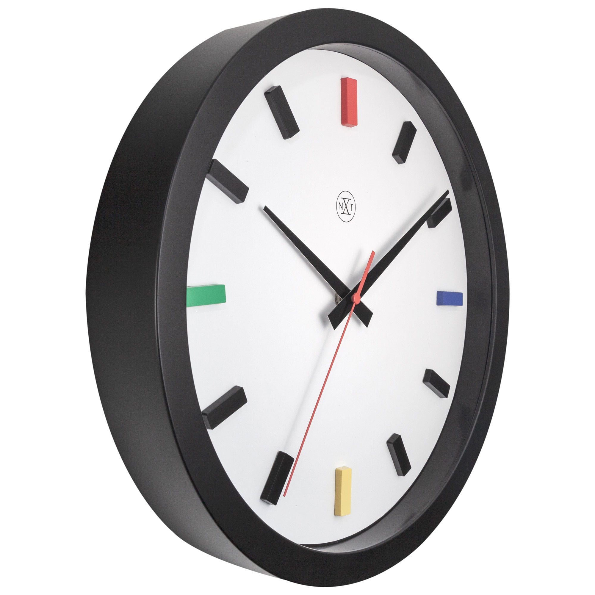 Wall clock 36cm - Silent - Plastic - "Mix" - Goat Corp