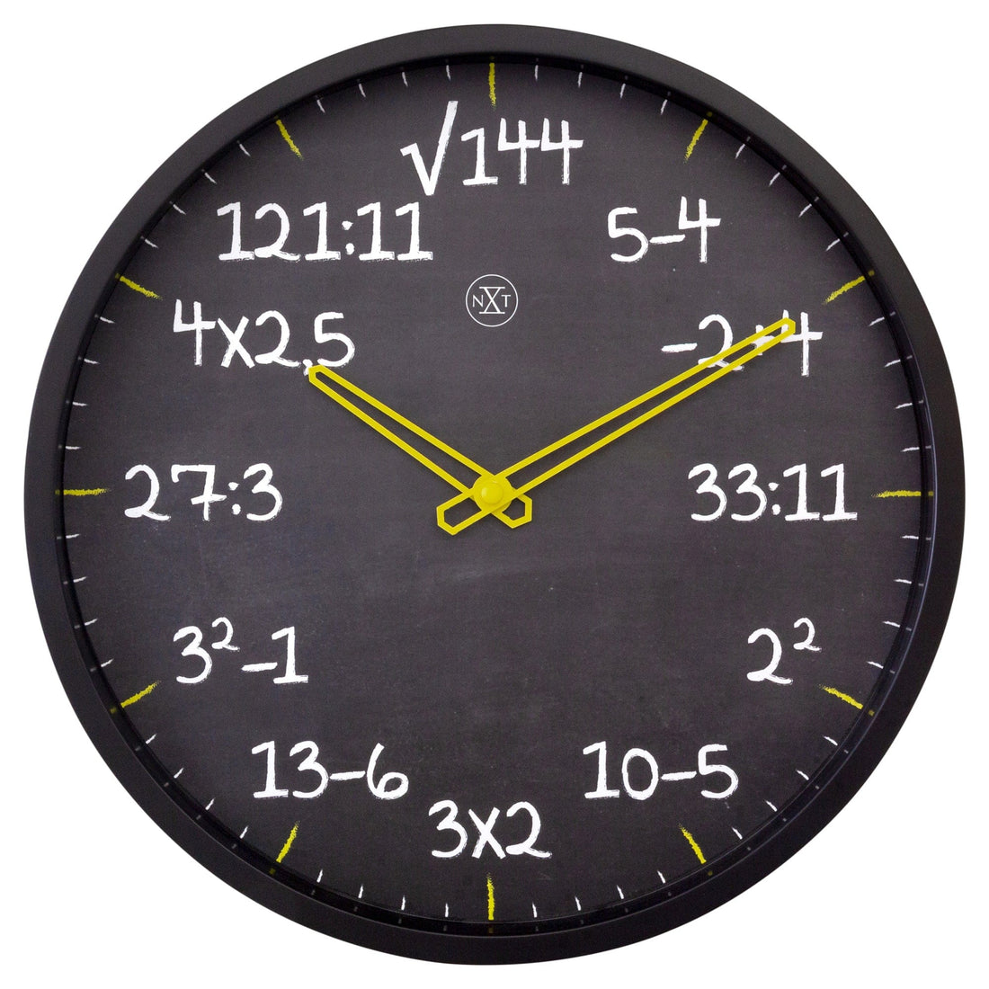 Wall clock 30cm - Silent - Plastic - "Maths" - Goat Corp