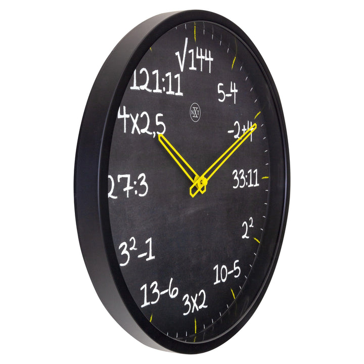 Wall clock 30cm - Silent - Plastic - "Maths" - Goat Corp
