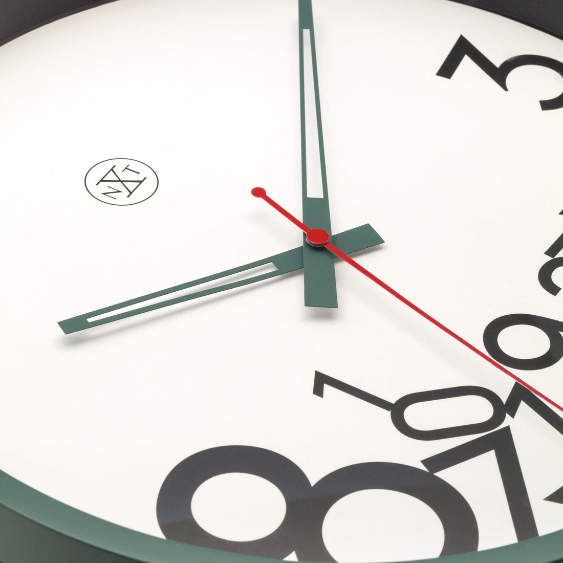 Wall clock 30cm - Silent - Plastic - "Dropped Numbers" - Goat Corp