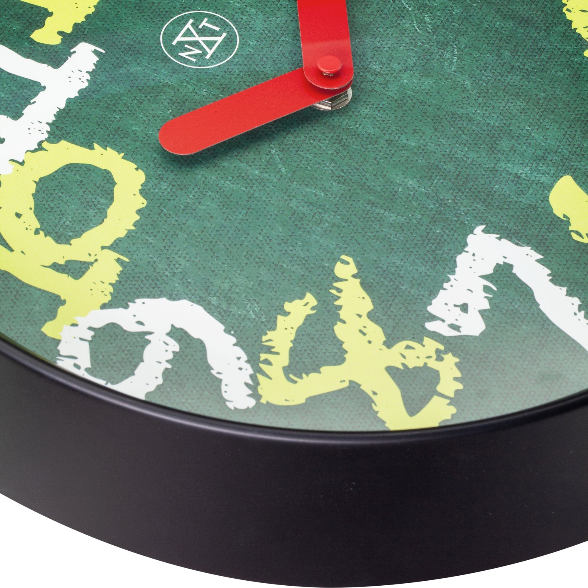 Wall clock 30cm - Silent - Green - Plastic - "Chalkboard" - Goat Corp