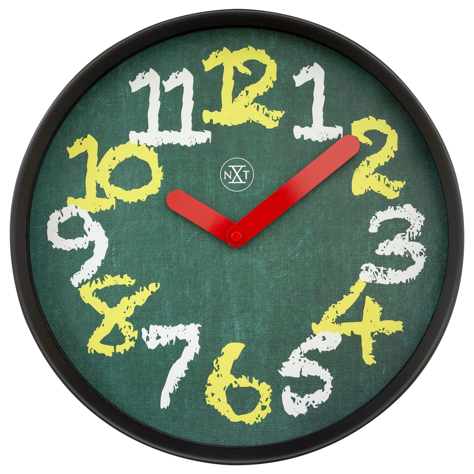 Wall clock 30cm - Silent - Green - Plastic - "Chalkboard" - Goat Corp
