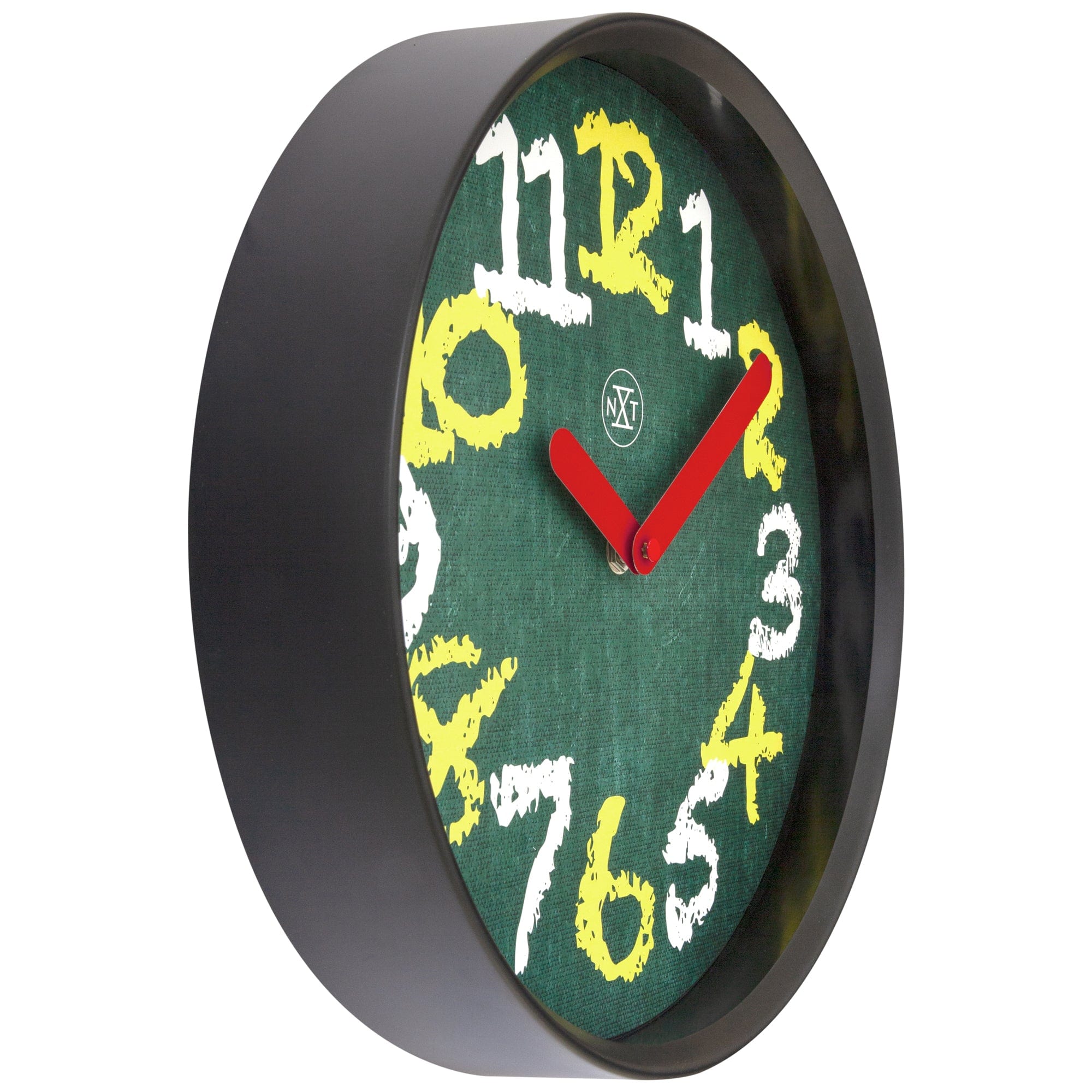 Wall clock 30cm - Silent - Green - Plastic - "Chalkboard" - Goat Corp