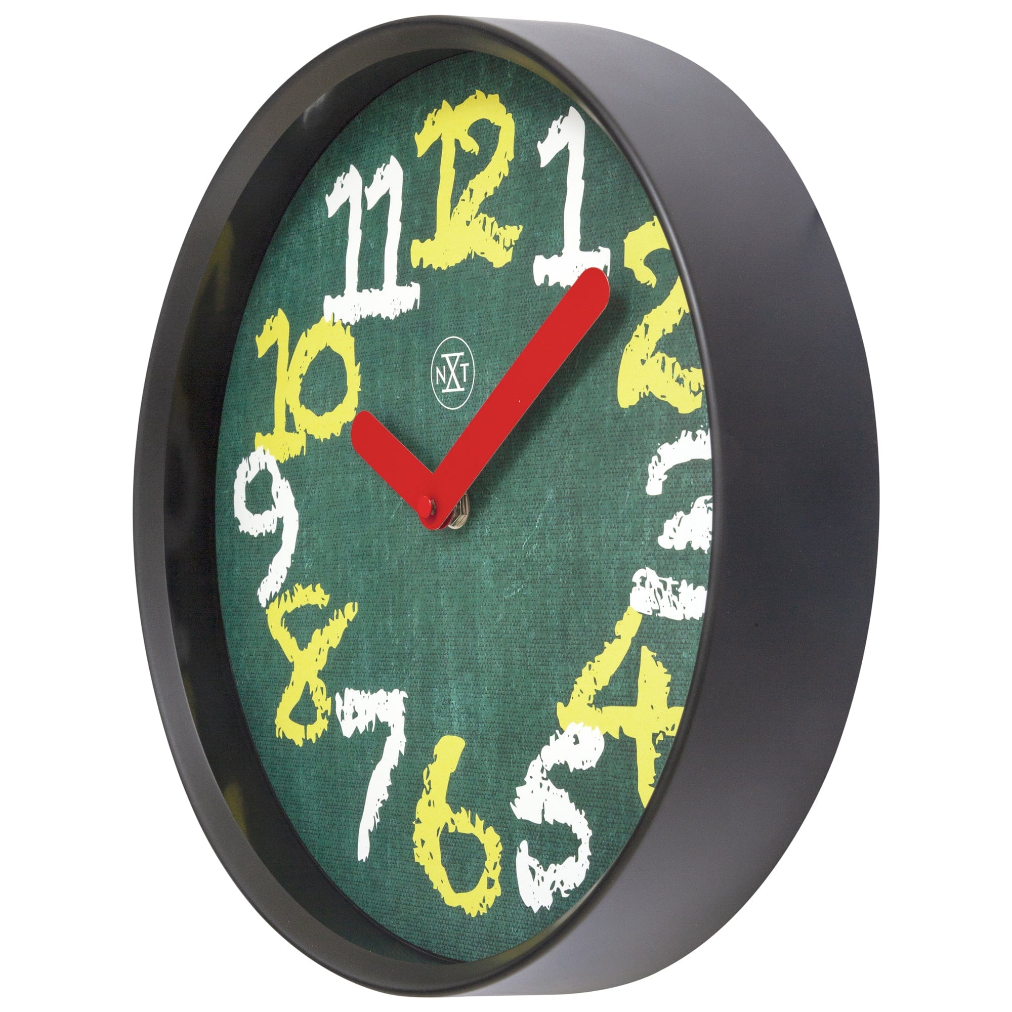 Wall clock 30cm - Silent - Green - Plastic - "Chalkboard" - Goat Corp