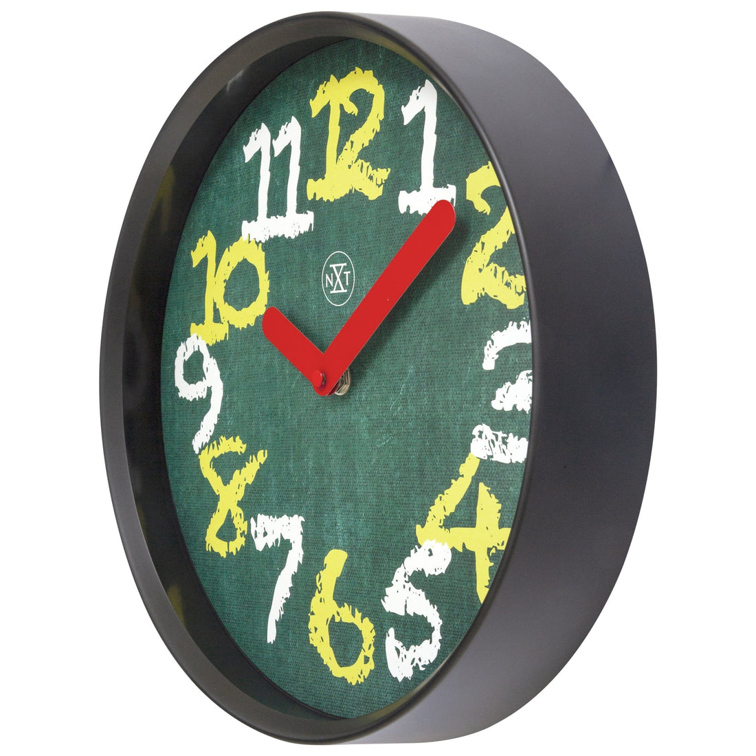 Wall clock 30cm - Silent - Green - Plastic - "Chalkboard" - Goat Corp