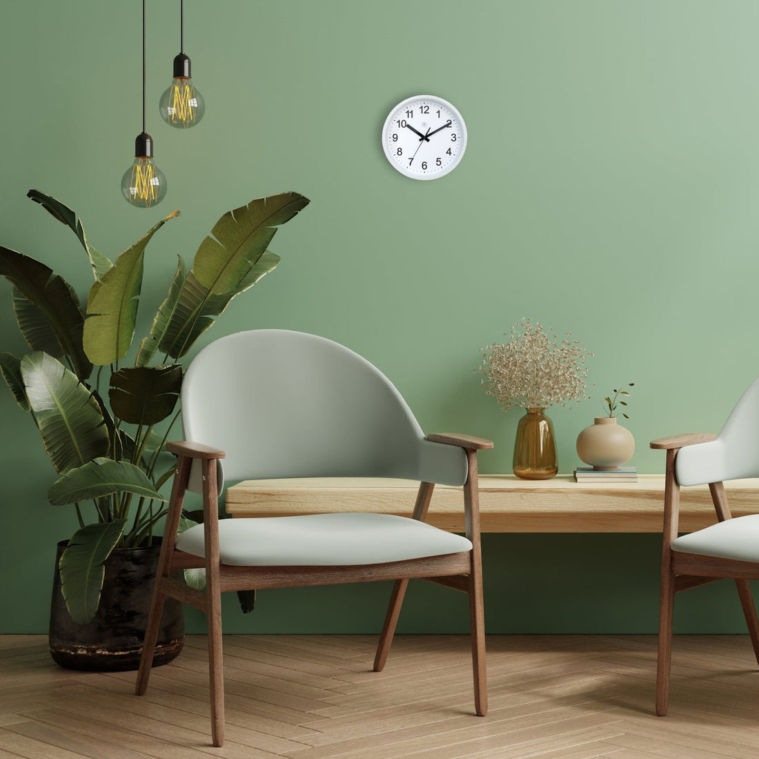 Wall clock 25.5cm - Silent - Plastic - "Robust" - Goat Corp