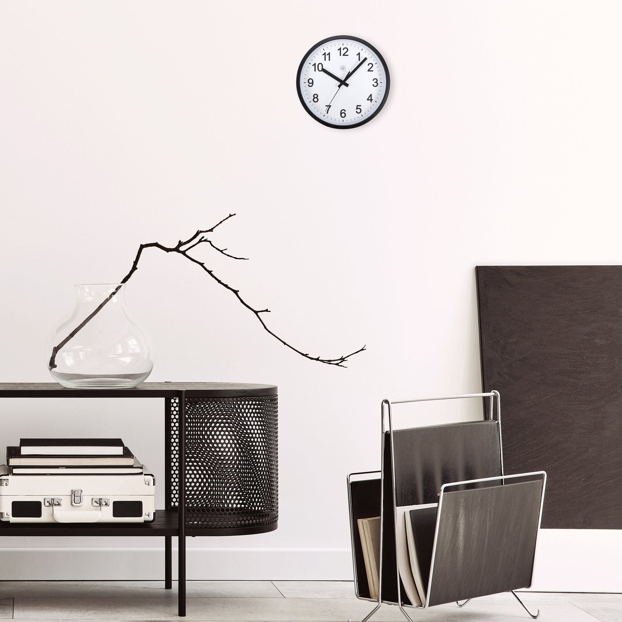 Wall clock 25.5cm - Silent - Plastic - "Robust" - Goat Corp