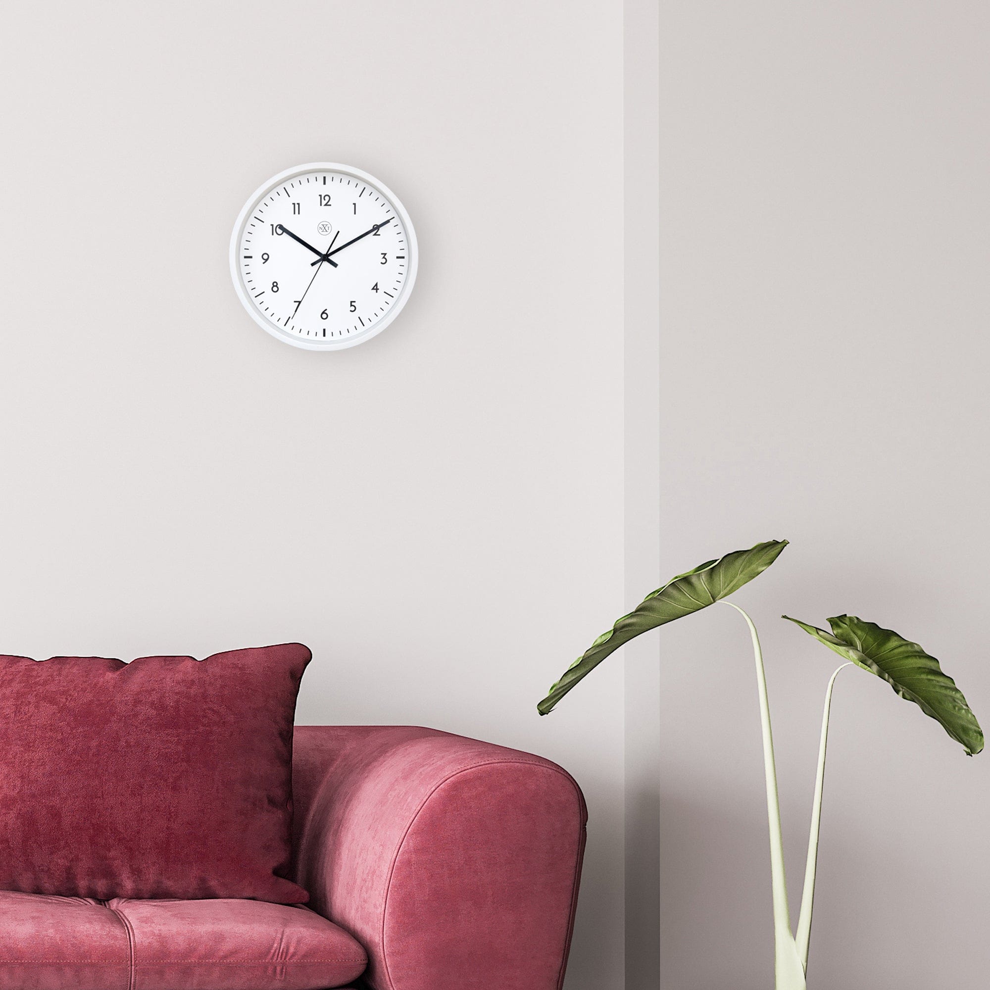 Wall clock 30cm - Silent - Plastic - "Easy Big" - Goat Corp