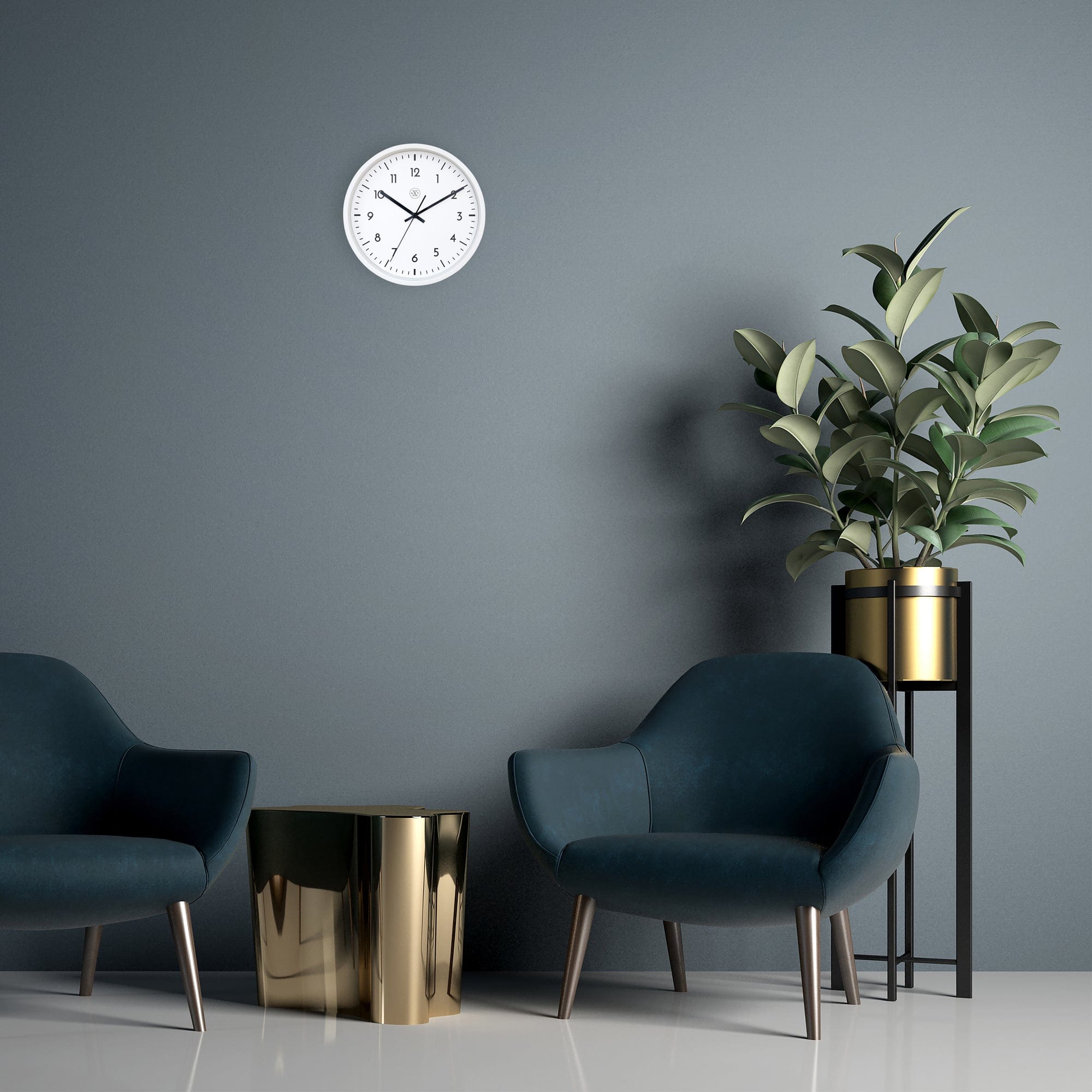 Wall clock 30cm - Silent - Plastic - "Easy Big" - Goat Corp