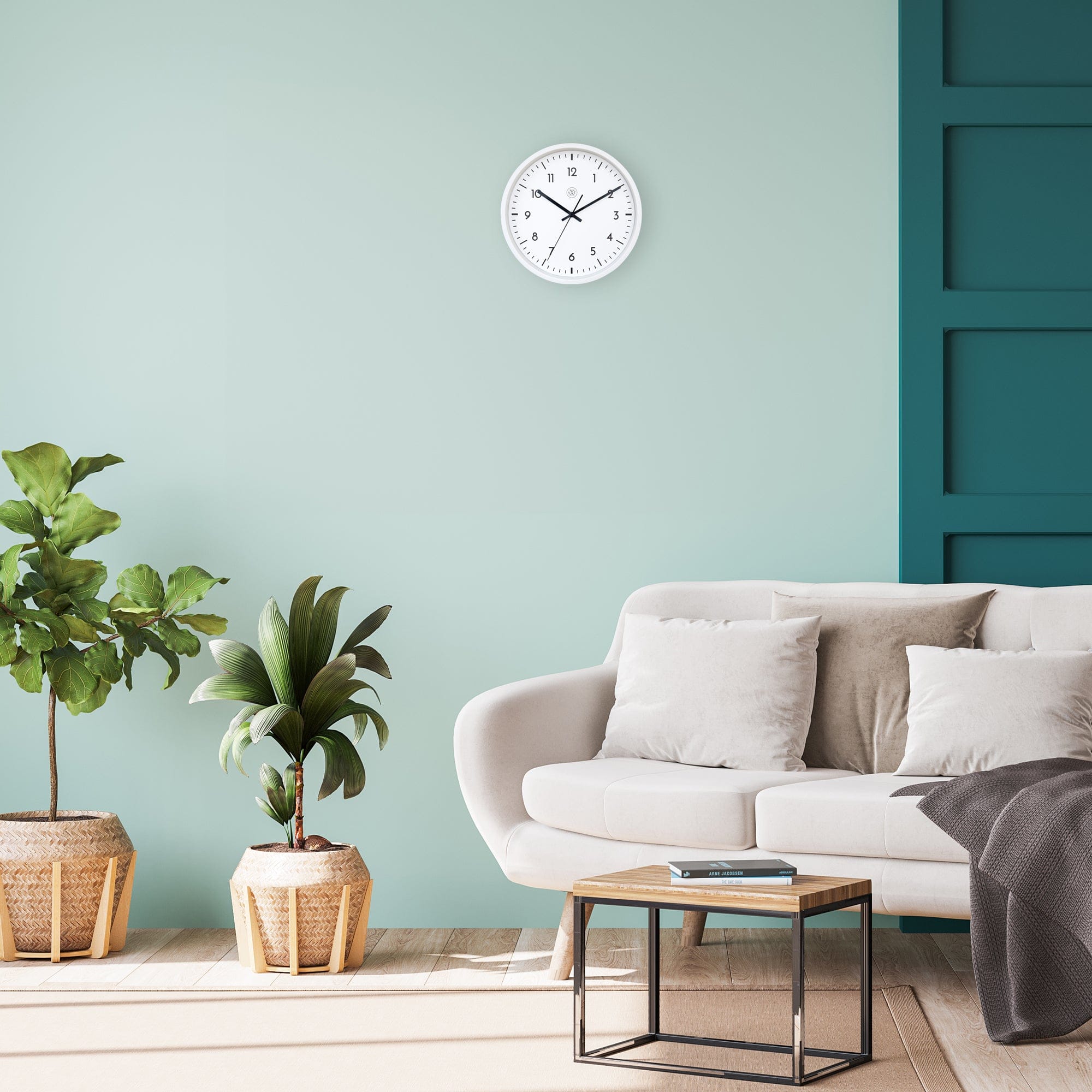 Wall clock 30cm - Silent - Plastic - "Easy Big" - Goat Corp