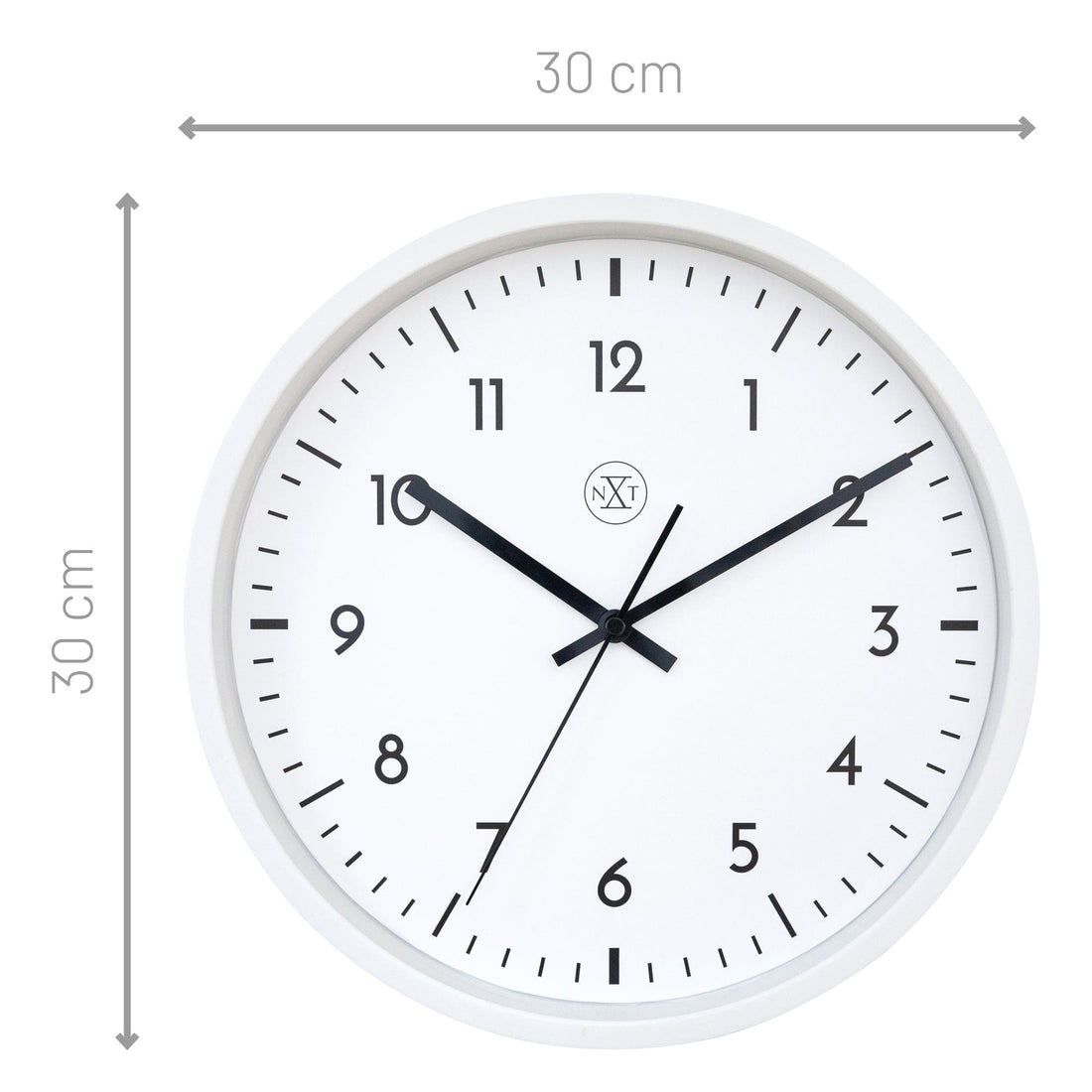 Wall clock 30cm - Silent - Plastic - "Easy Big" - Goat Corp
