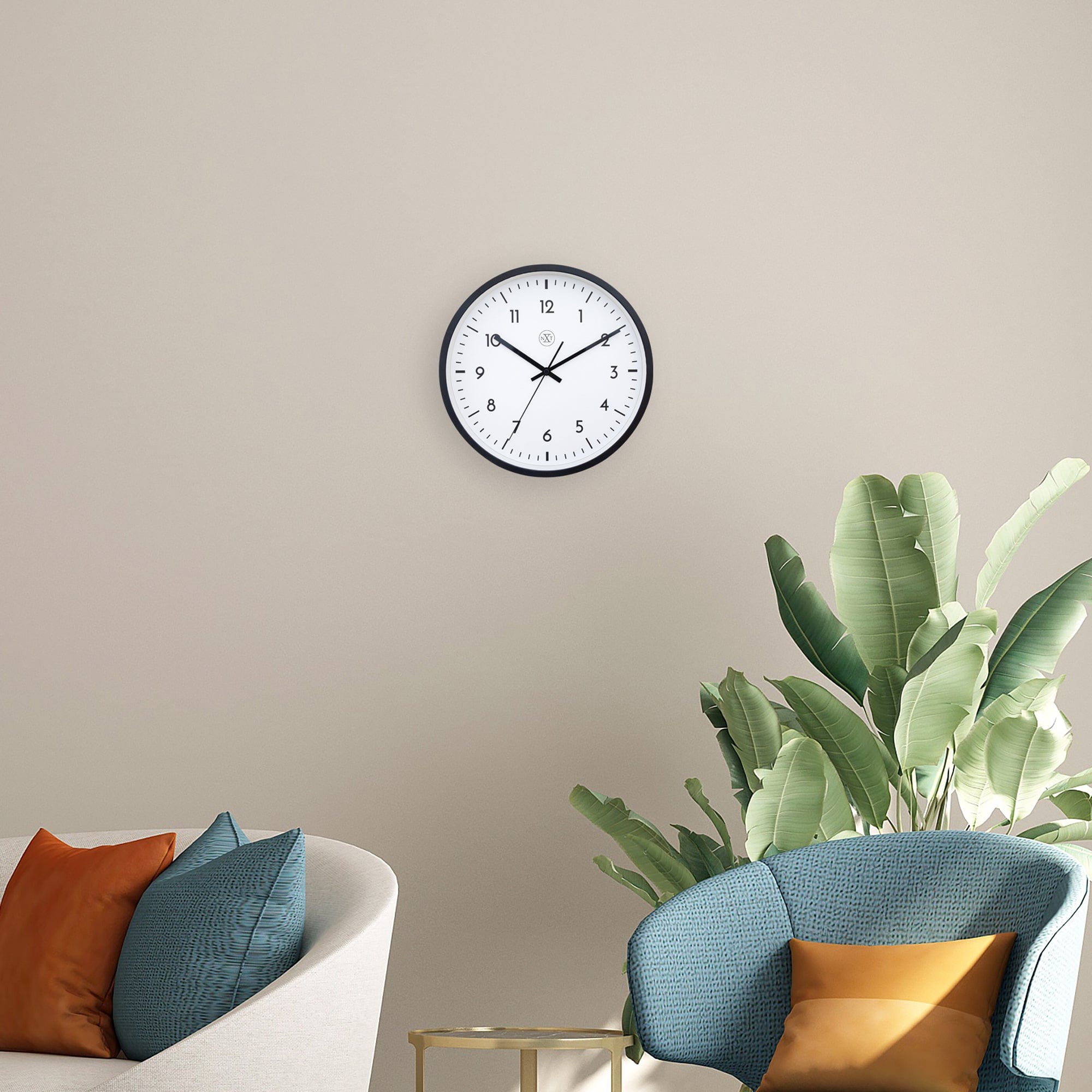 Wall clock 30cm - Silent - Plastic - "Easy Big" - Goat Corp