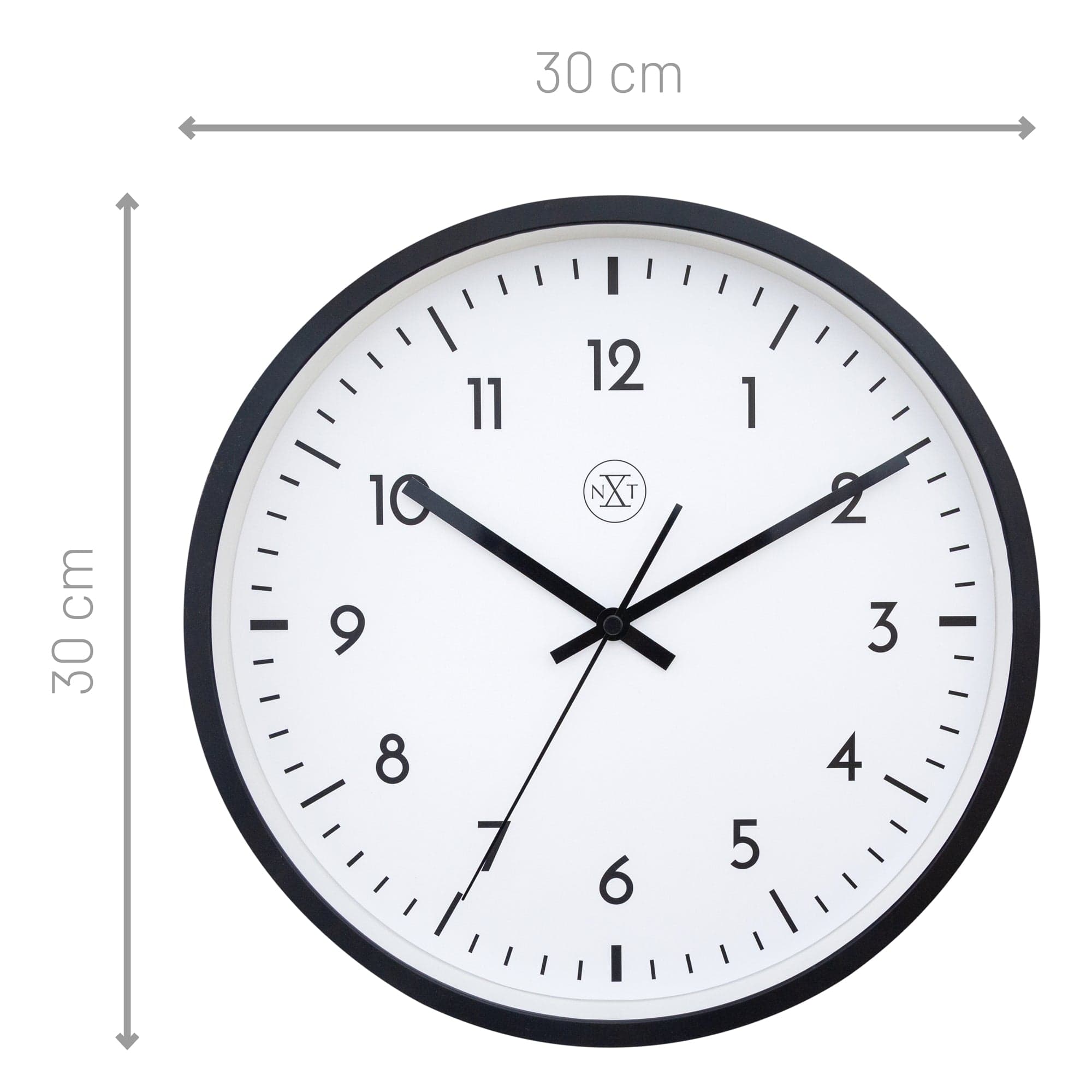 Wall clock 30cm - Silent - Plastic - "Easy Big" - Goat Corp