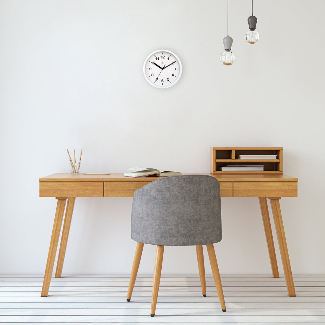 Wall clock 20cm - Silent - Plastic - "Easy Small" - Goat Corp