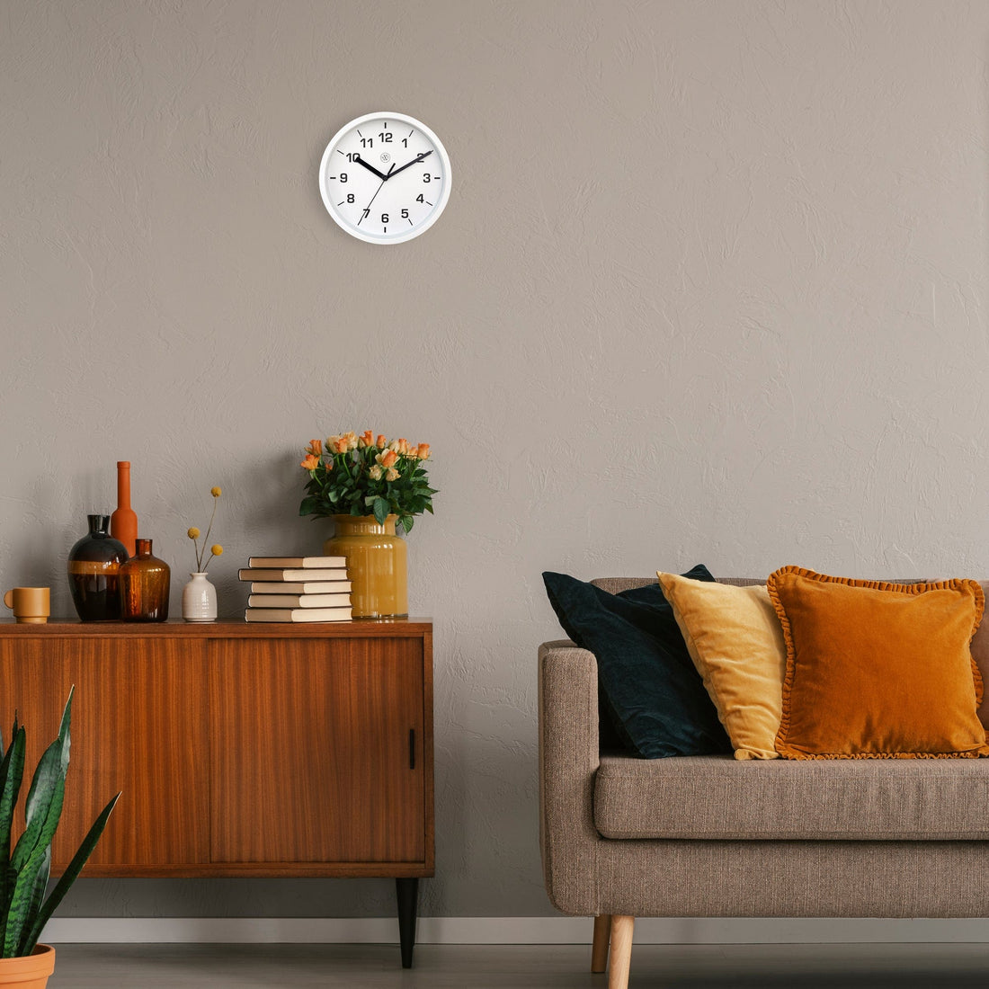 Wall clock 20cm - Silent - Plastic - "Easy Small" - Goat Corp