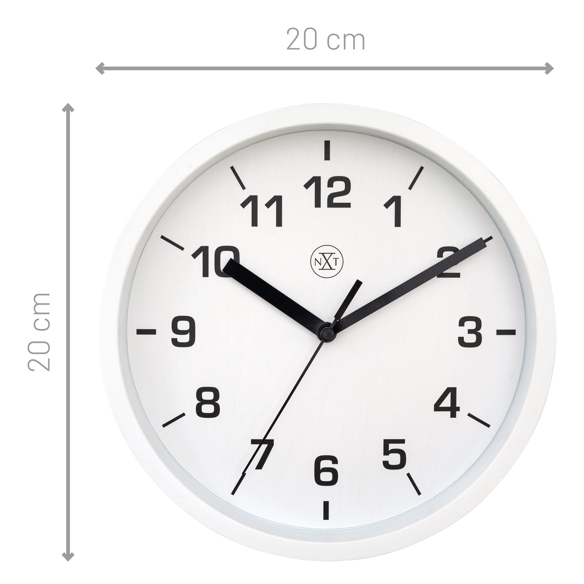 Wall clock 20cm - Silent - Plastic - "Easy Small" - Goat Corp