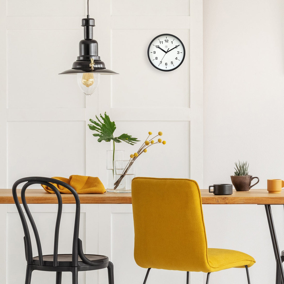 Wall clock 20cm - Silent - Plastic - "Easy Small" - Goat Corp