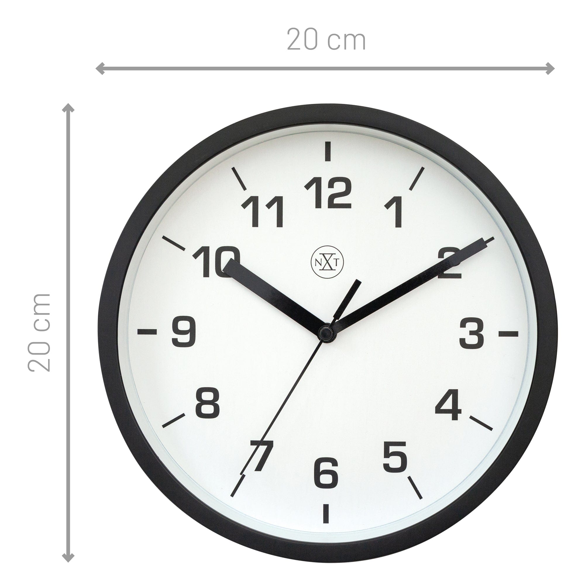 Wall clock 20cm - Silent - Plastic - "Easy Small" - Goat Corp