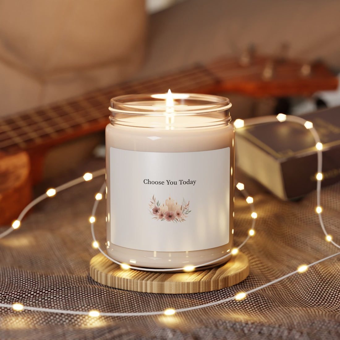 Choose You Today Candle | Soy Candle, Self‑Love Valentine, Calm Neutral Label