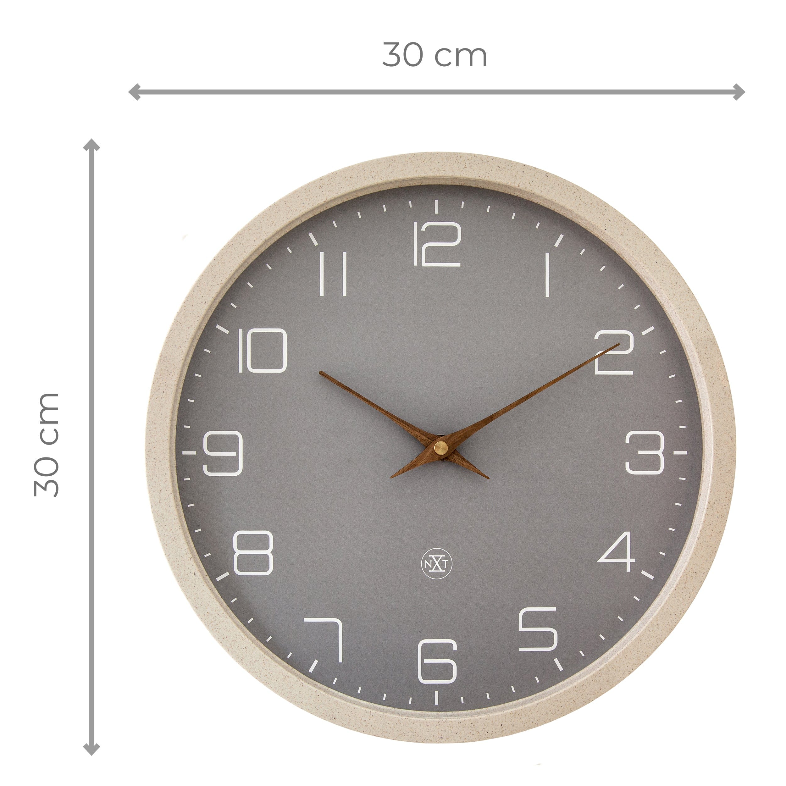 Wall Clock 30cm-Silent-Paper & Bioplastic-nXt 'Eco' - Goat Corp
