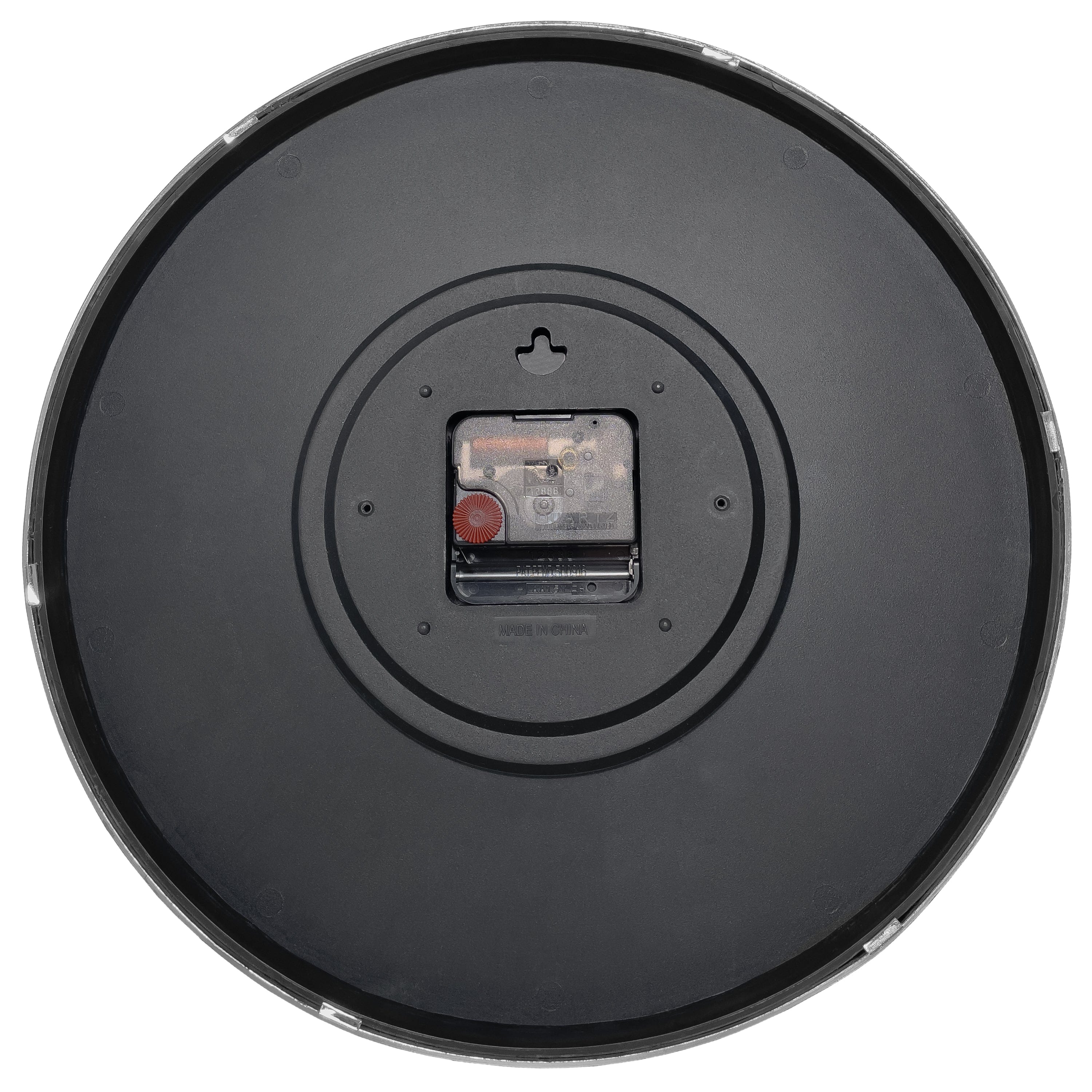 Wall clock 30.5cm-Silent-Gold/Chrome/Grey-Plastic-nXt 'Finesse' - Goat Corp