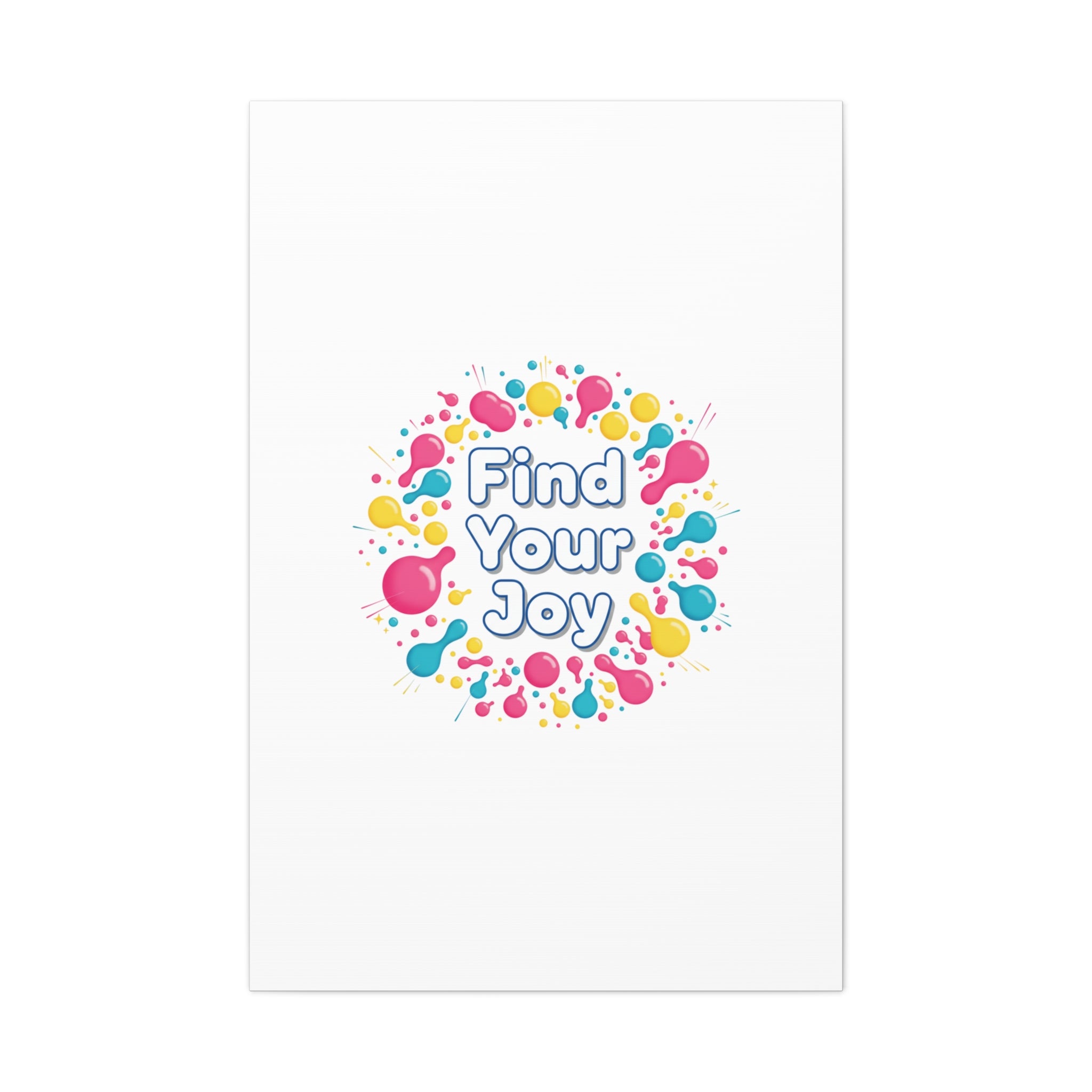 Find Your Joy Canvas | Dopamine Decor, Neon Gradient Squiggle Art