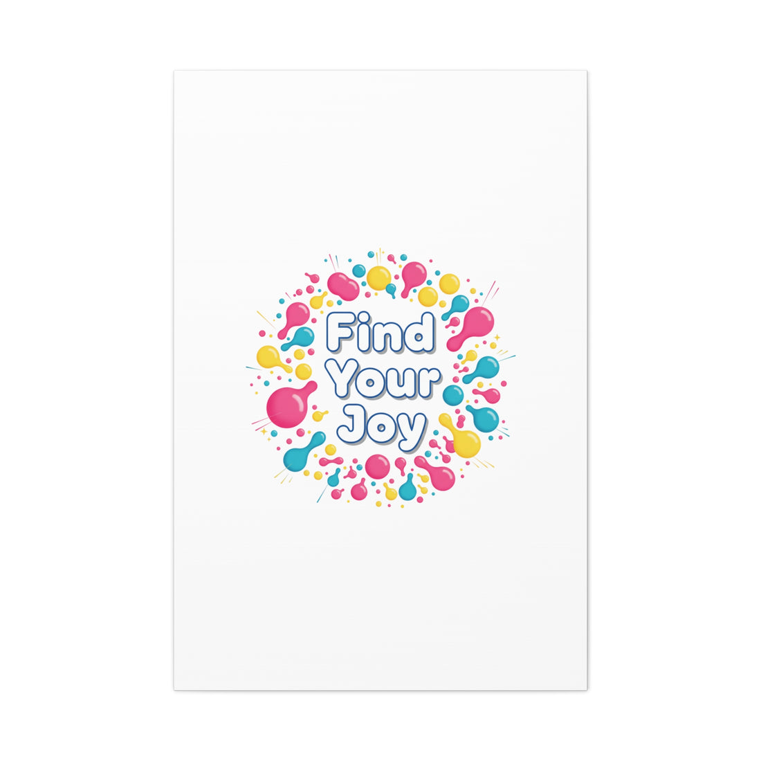 Find Your Joy Canvas | Dopamine Decor, Neon Gradient Squiggle Art