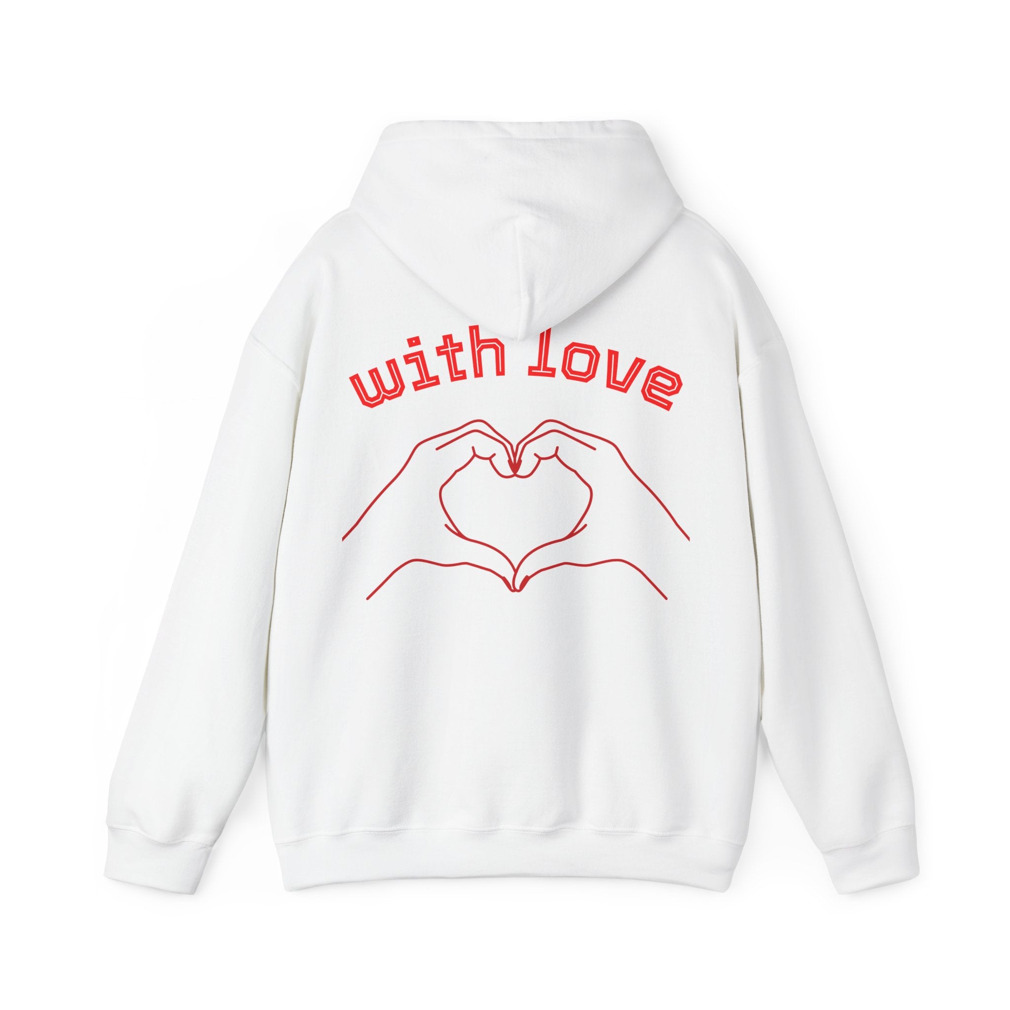 Heartfelt Love Hoodie, Unisex Hooded Sweatshirt for Couples, Valentine's Day Gift, Cozy Love Wear, Cute Friendship Sweatshirt - Goat Corp