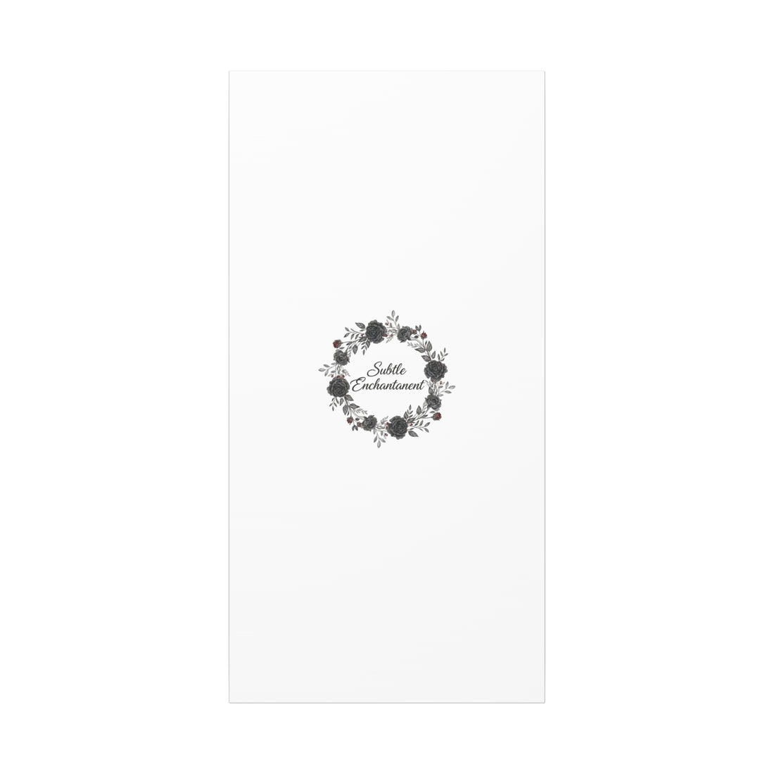 Moon Rose Wreath Canvas, Romantic Gothic Lite, Soft Goth Floral Wall Art