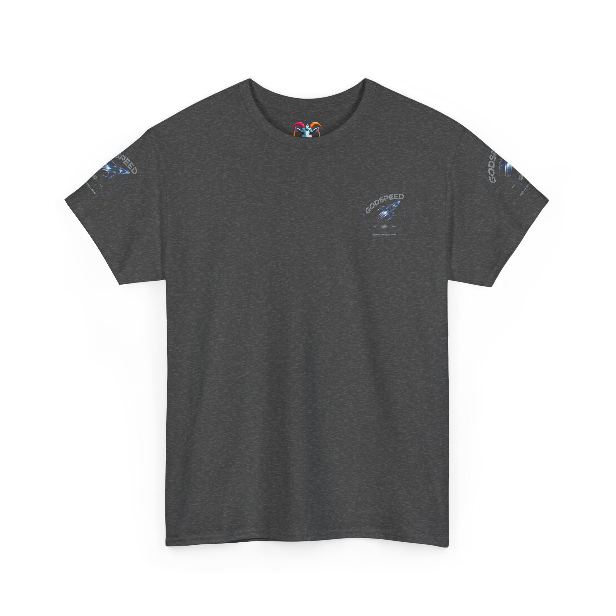 Rocket Space Unisex Tee - Godspeed to the Stars Design - Goat Corp