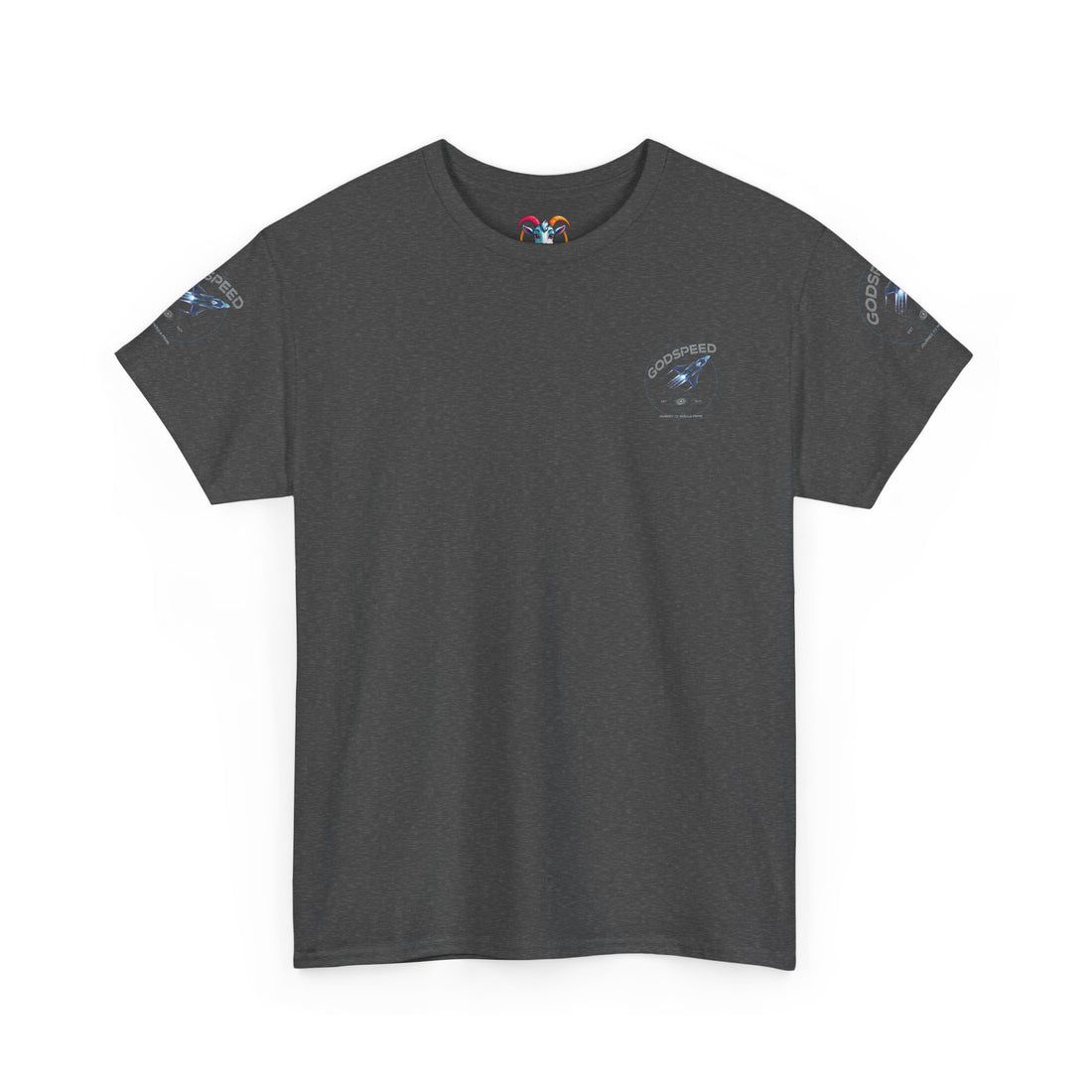 Rocket Space Unisex Tee - Godspeed to the Stars Design - Goat Corp
