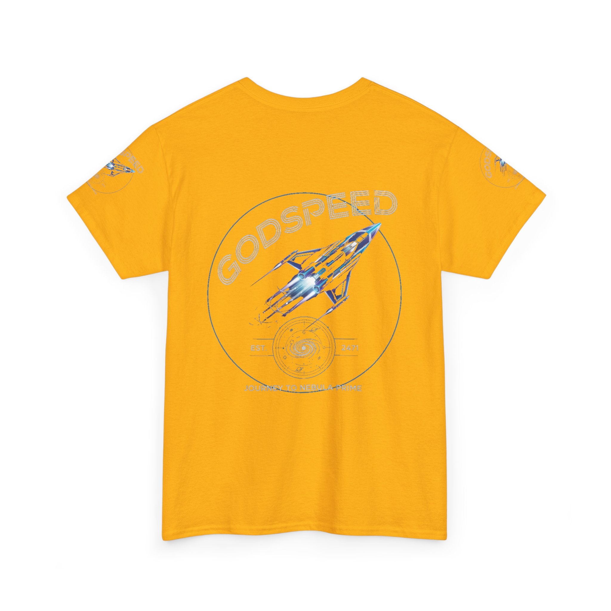 Rocket Space Unisex Tee - Godspeed to the Stars Design - Goat Corp