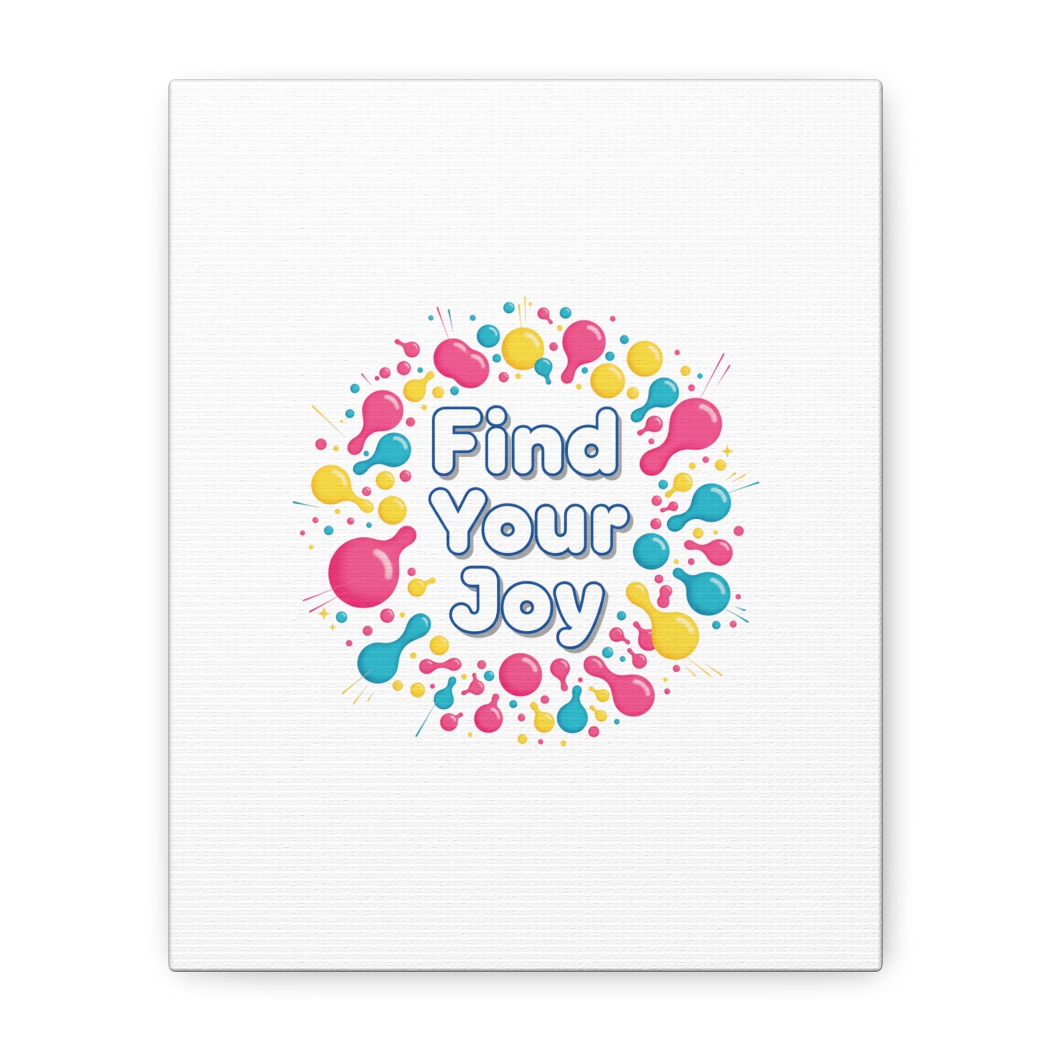 Find Your Joy Canvas | Dopamine Decor, Neon Gradient Squiggle Art