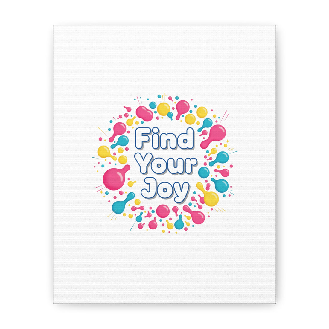 Find Your Joy Canvas | Dopamine Decor, Neon Gradient Squiggle Art