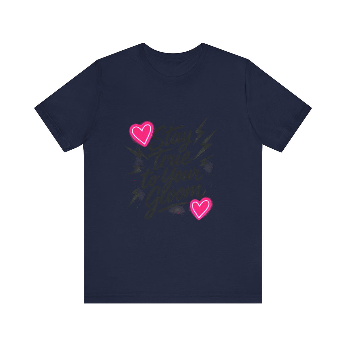 Stay True To Your Gloom T-Shirt — Heart & Lightning Retro Graphic Tee