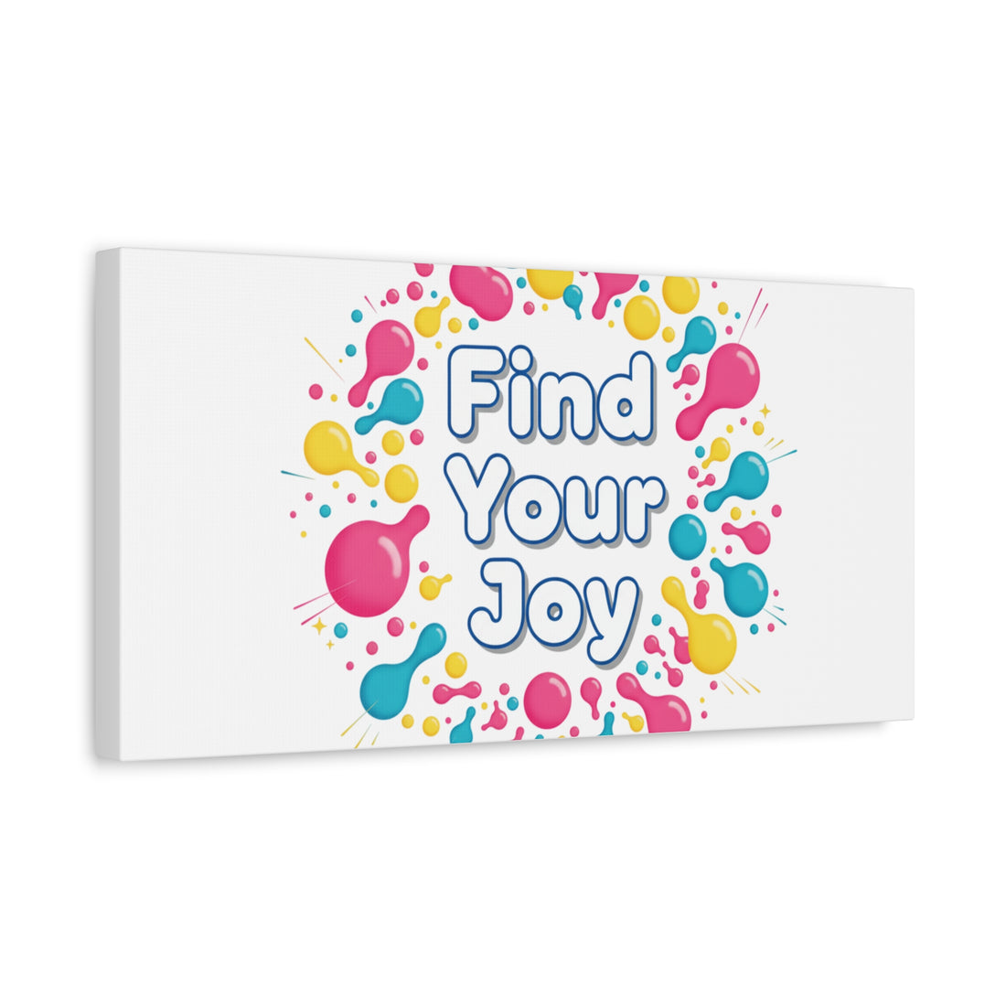 Find Your Joy Canvas | Dopamine Decor, Neon Gradient Squiggle Art