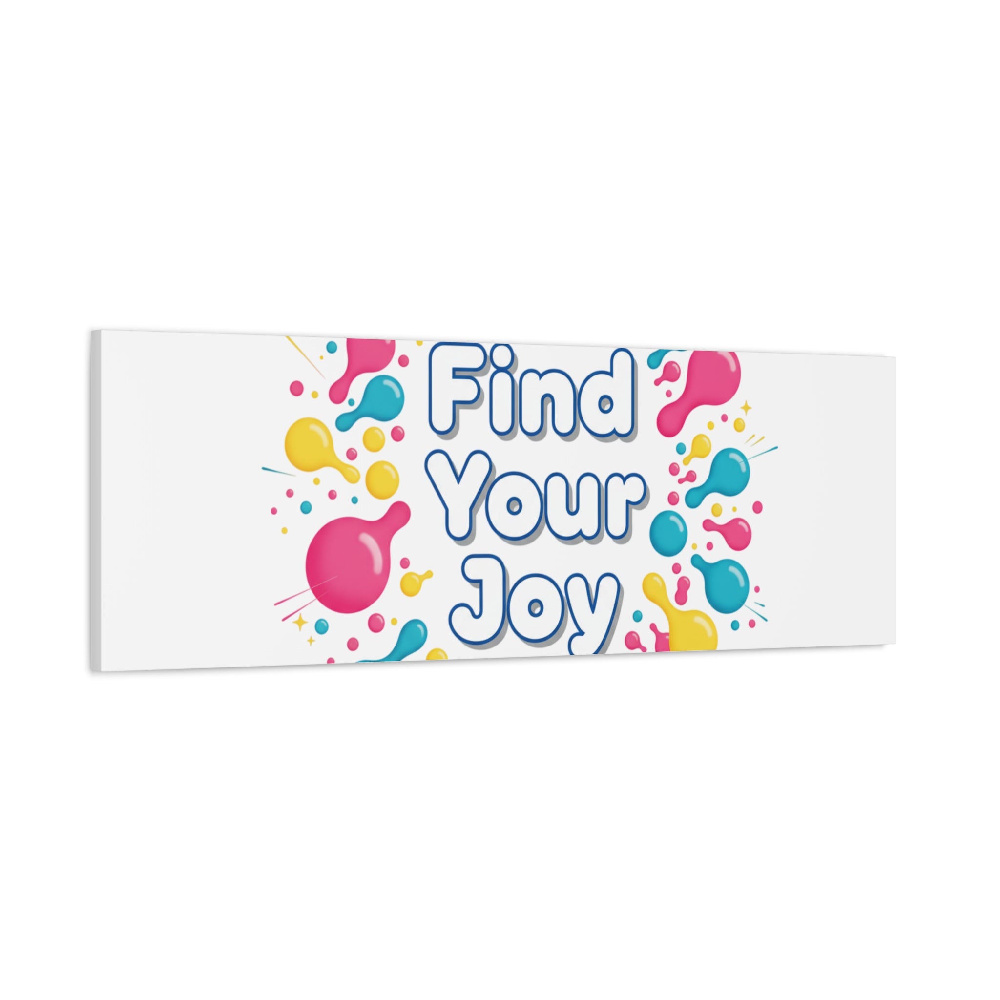 Find Your Joy Canvas | Dopamine Decor, Neon Gradient Squiggle Art
