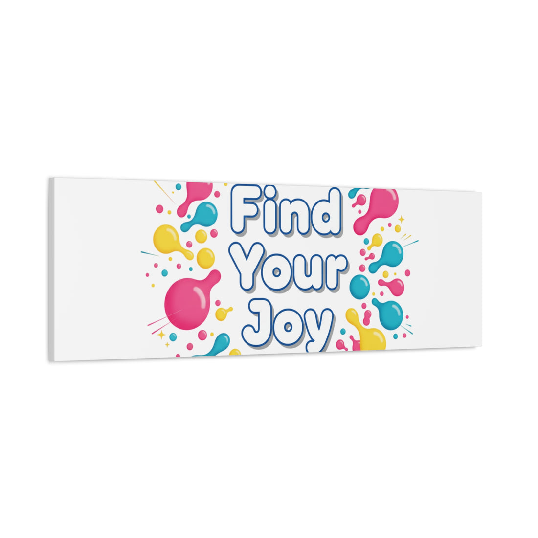 Find Your Joy Canvas | Dopamine Decor, Neon Gradient Squiggle Art