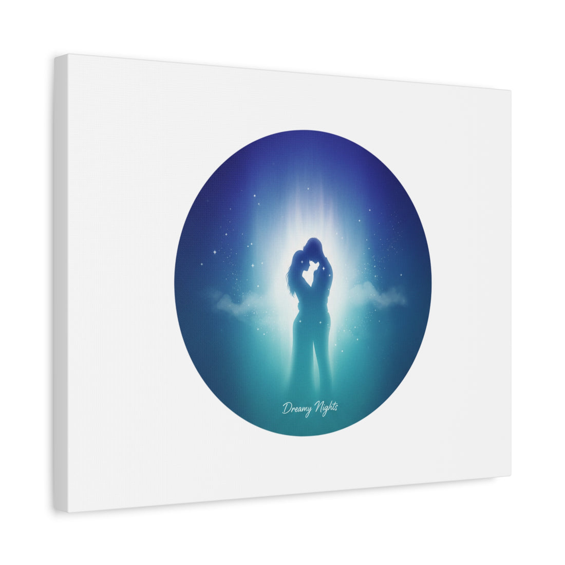 Dreamy Nightscape Canvas | Afterlight Atmospheric Print, Luminous Night Bloom