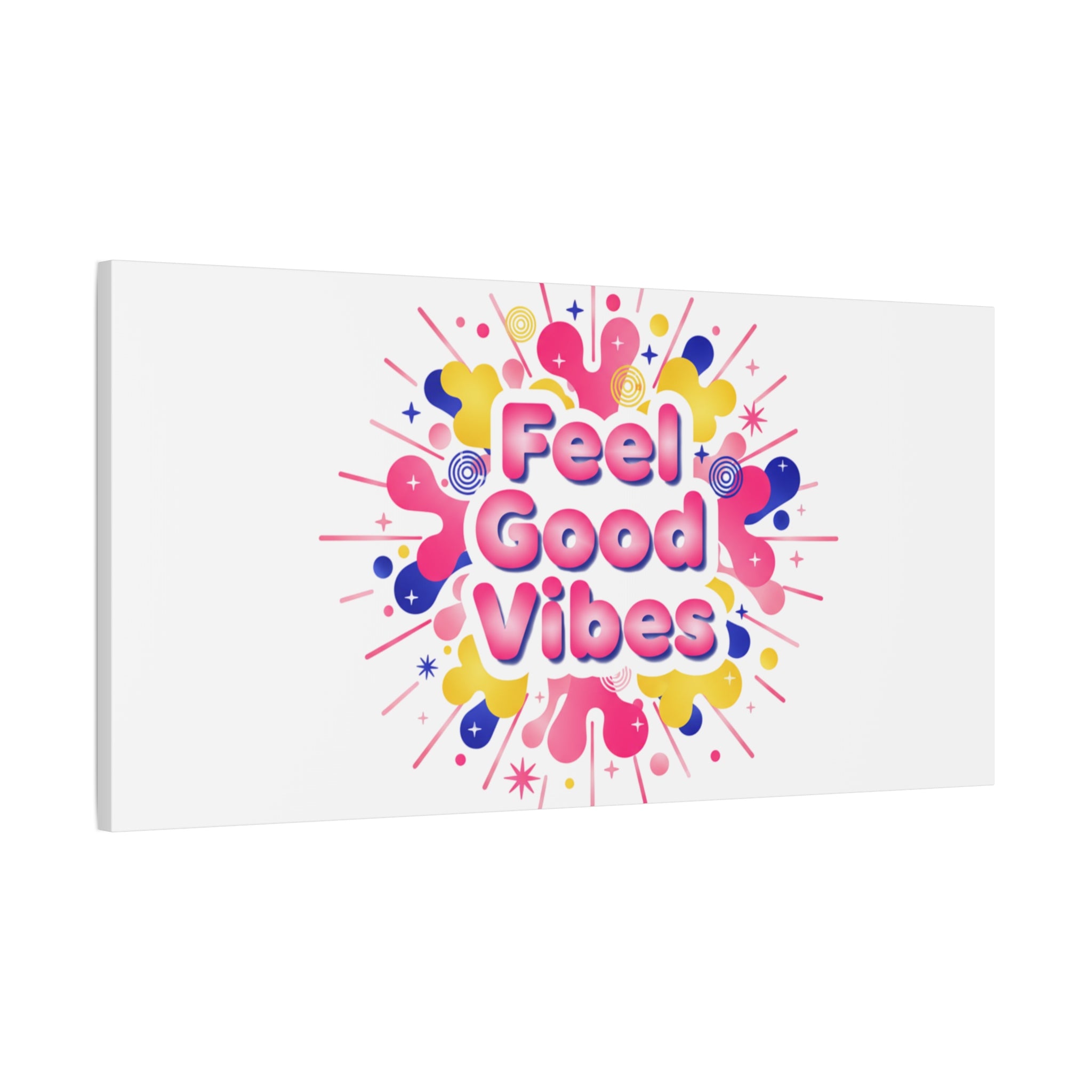 Feel Good Vibes Canvas | Dopamine Decor, Neon Gradient Squishy Art
