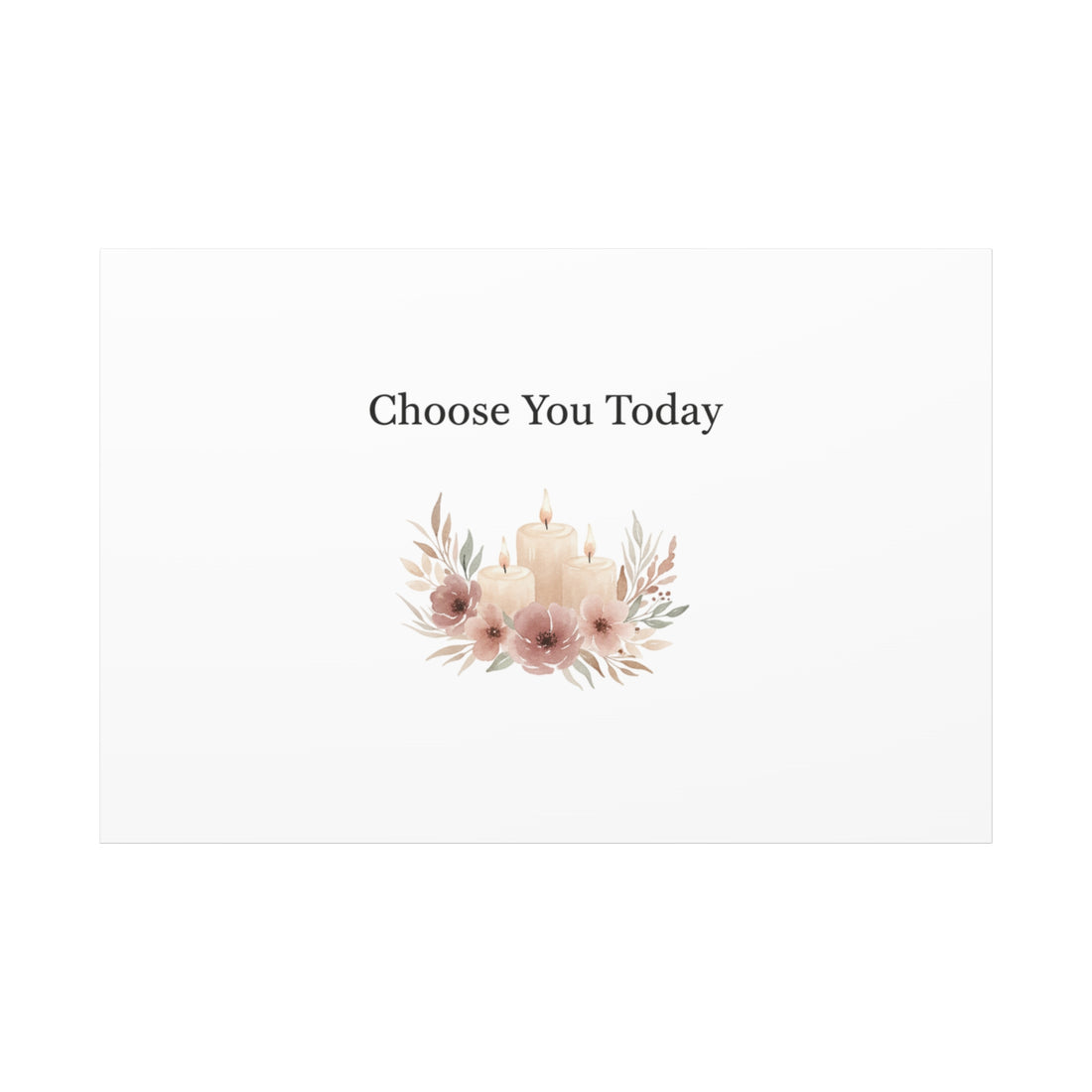 Choose You Today Canvas | Self-Love Valentine, Self Care Wall Art