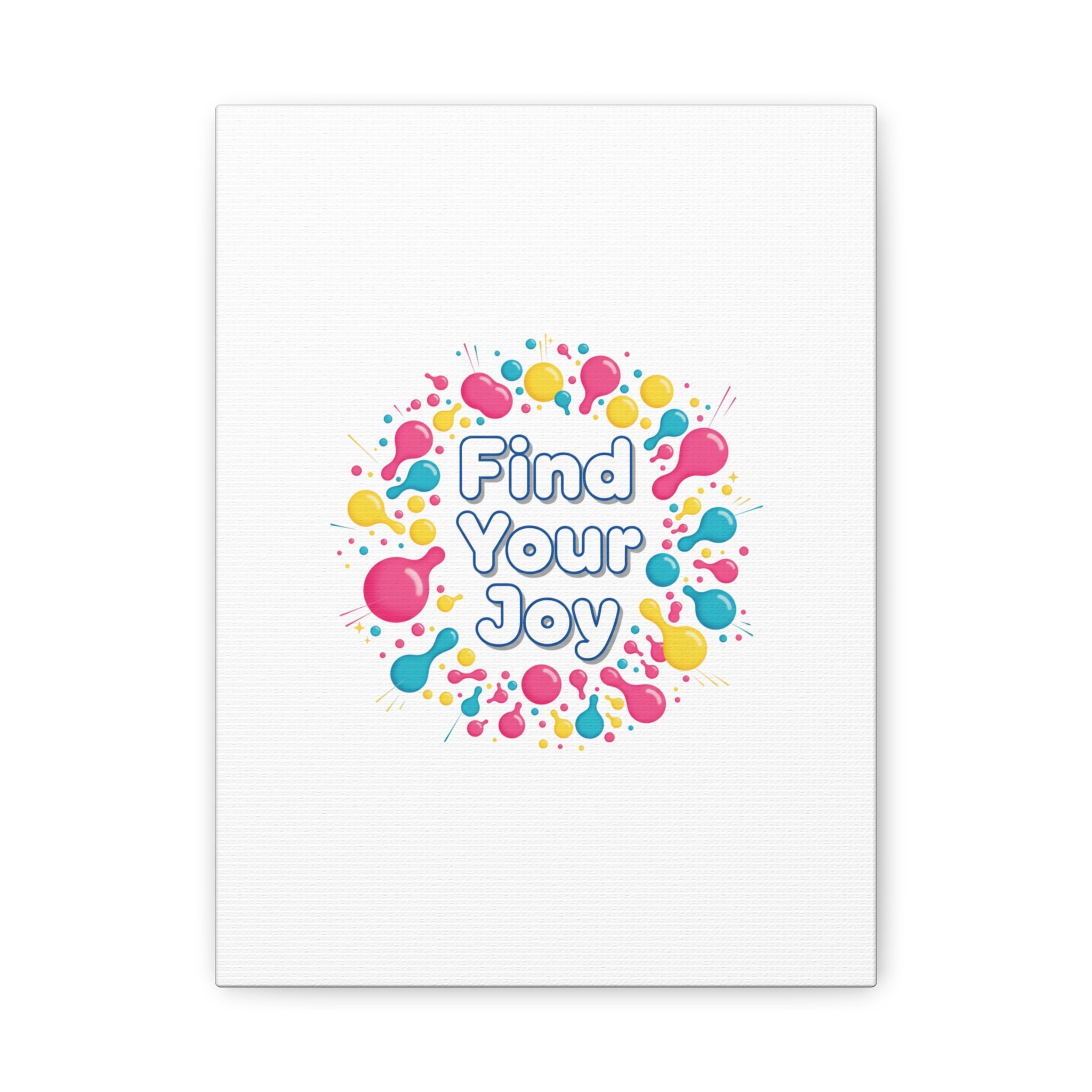 Find Your Joy Canvas | Dopamine Decor, Neon Gradient Squiggle Art