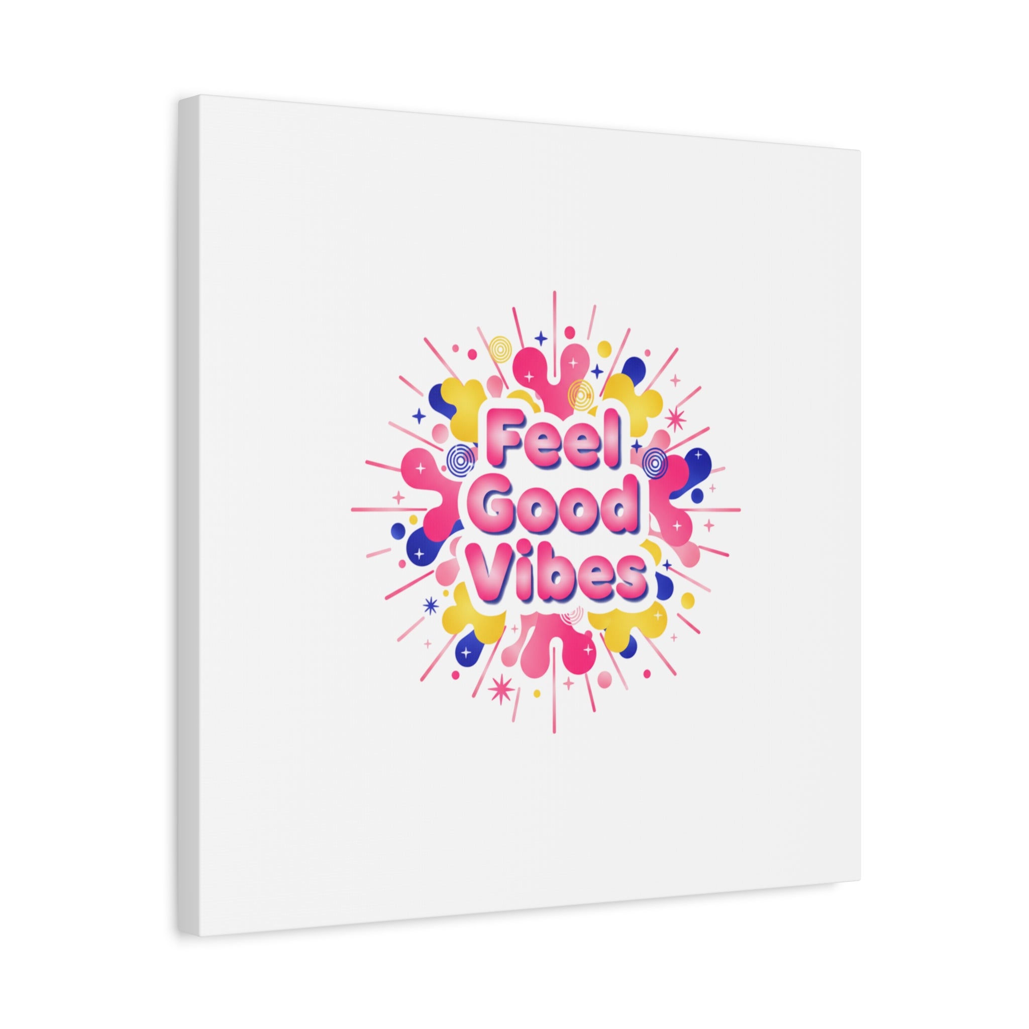 Feel Good Vibes Canvas | Dopamine Decor, Neon Gradient Squishy Art