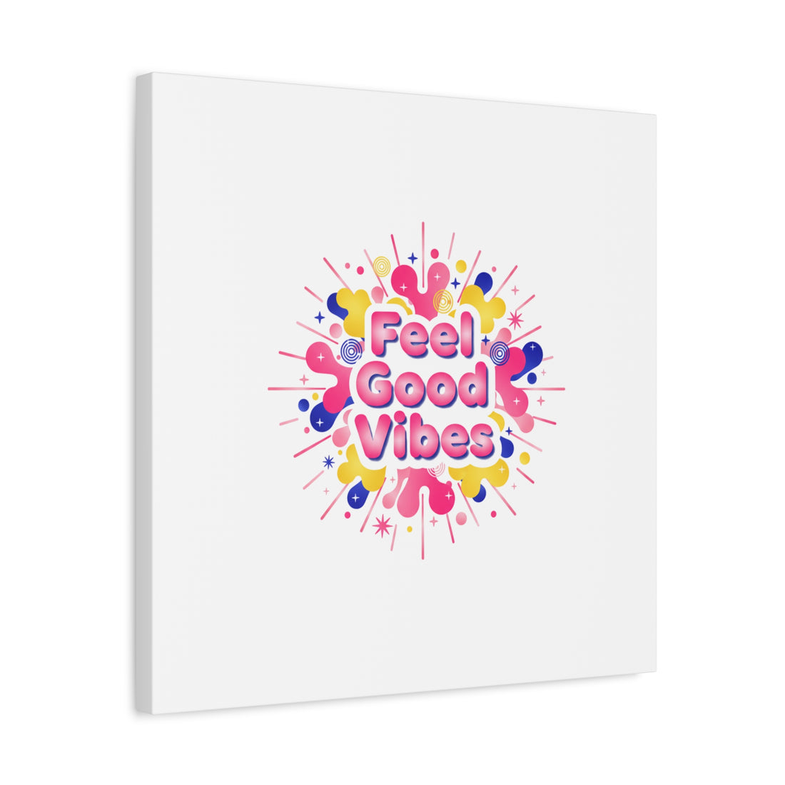 Feel Good Vibes Canvas | Dopamine Decor, Neon Gradient Squishy Art