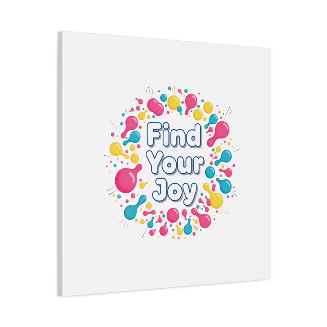 Find Your Joy Canvas | Dopamine Decor, Neon Gradient Squiggle Art